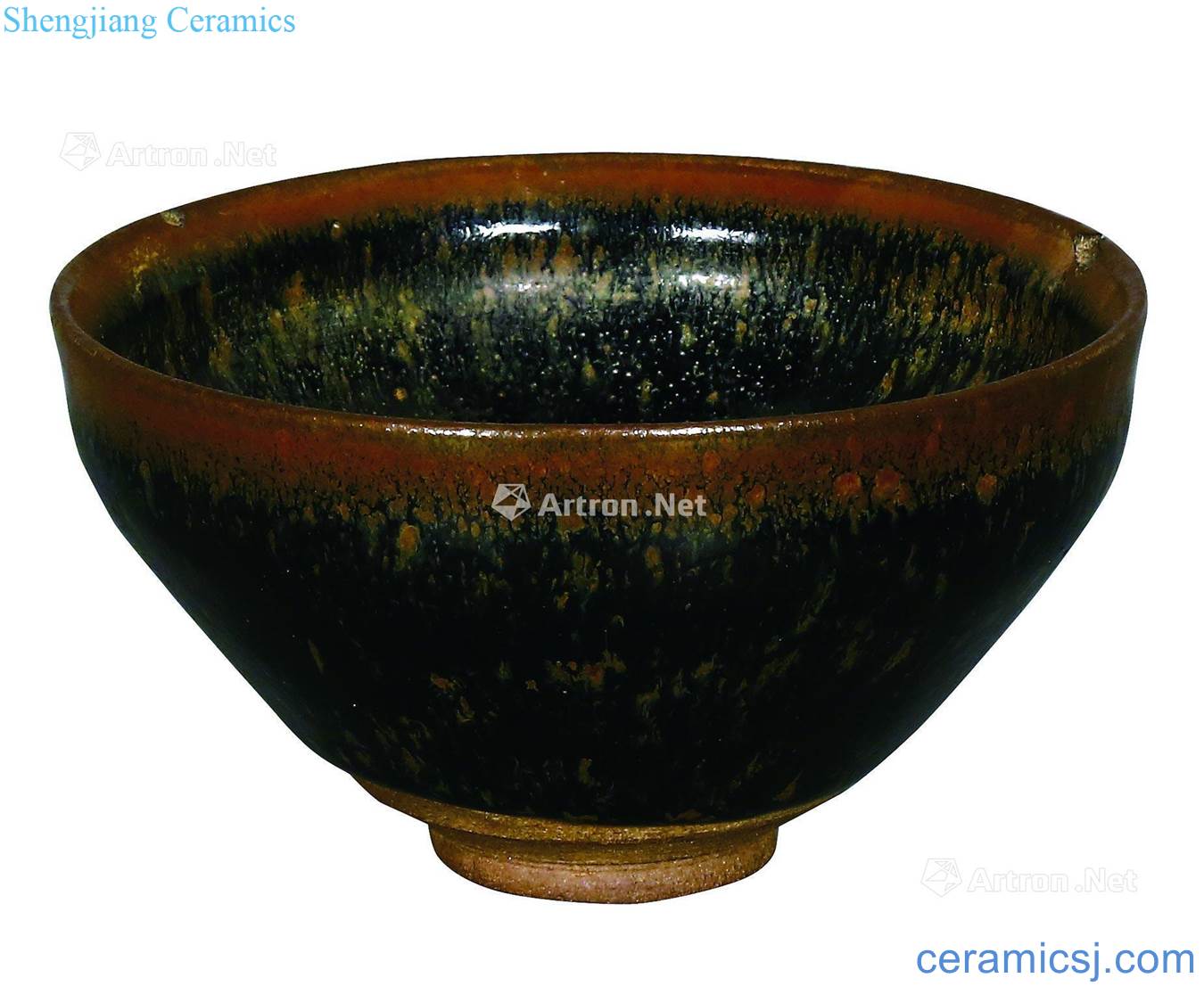 The southern song dynasty To build kilns black glaze lamp