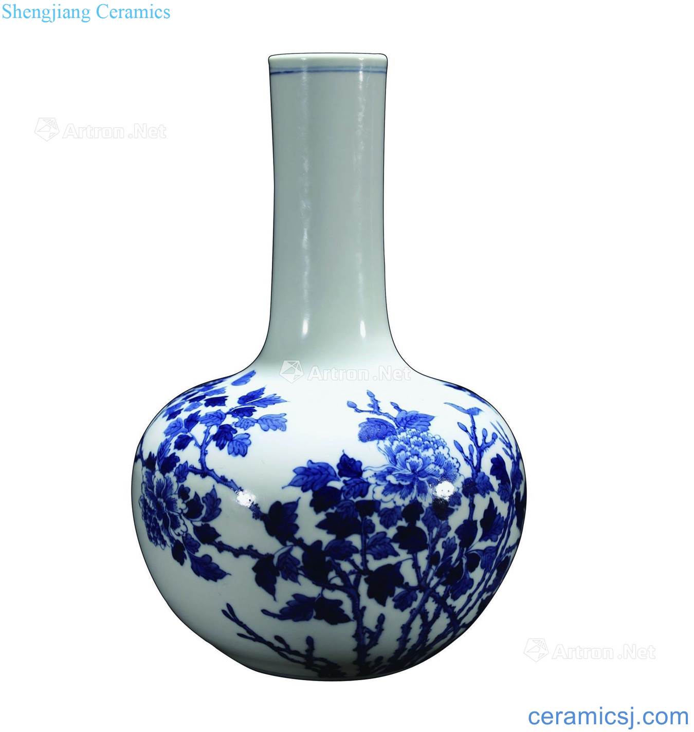 qing Blue and white rich tree
