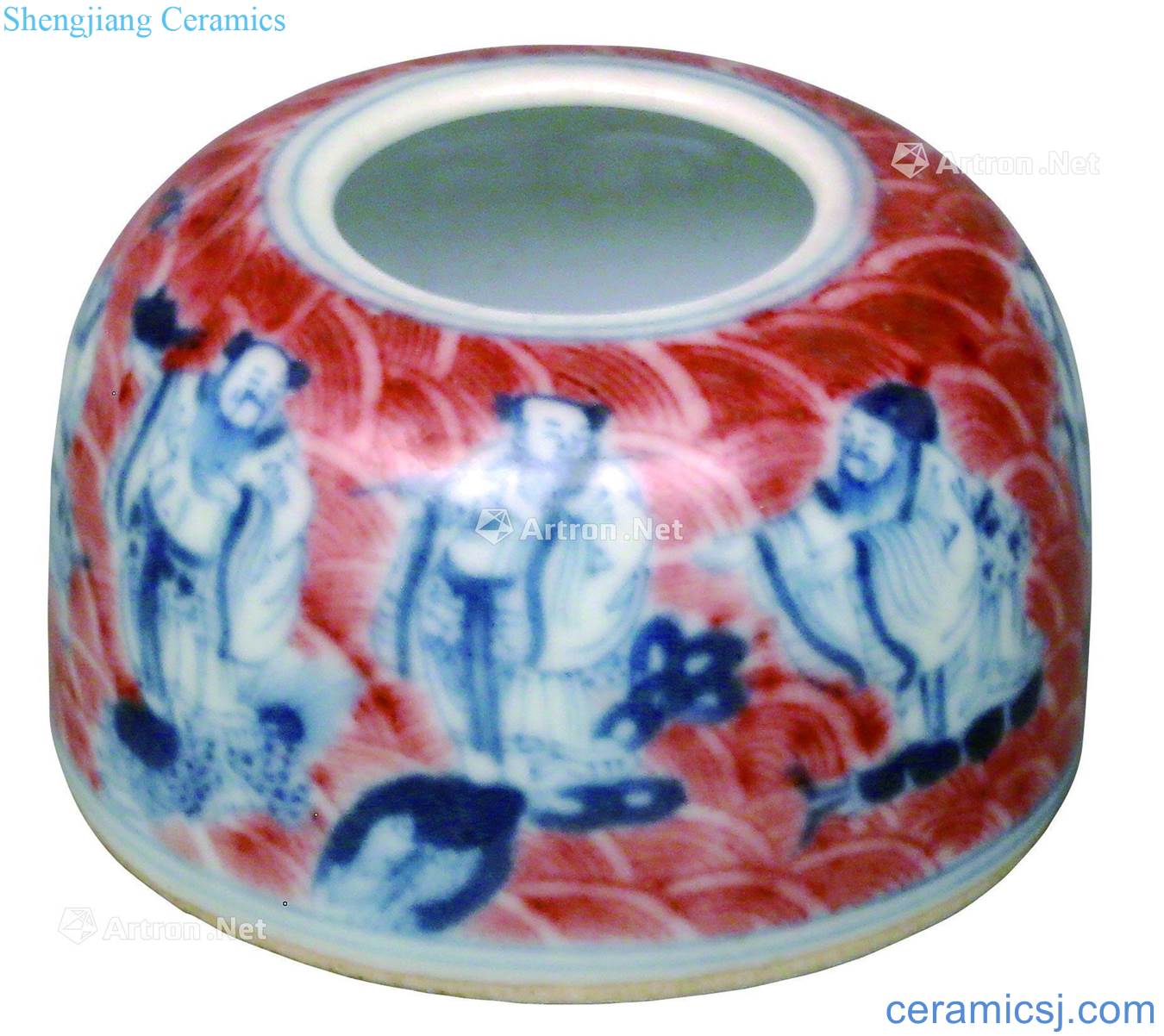 Qing dynasty blue-and-white youligong the eight immortals grain in water