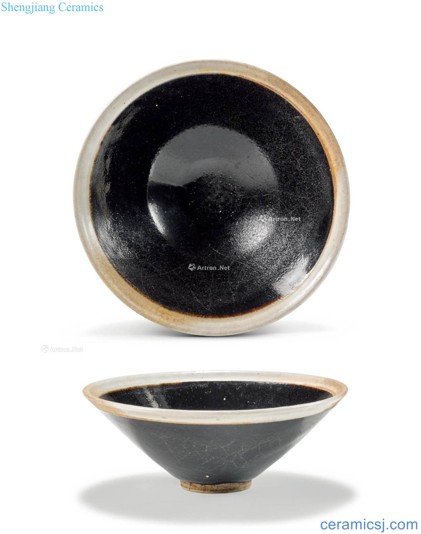 The northern song dynasty black glaze white dai li type bowl