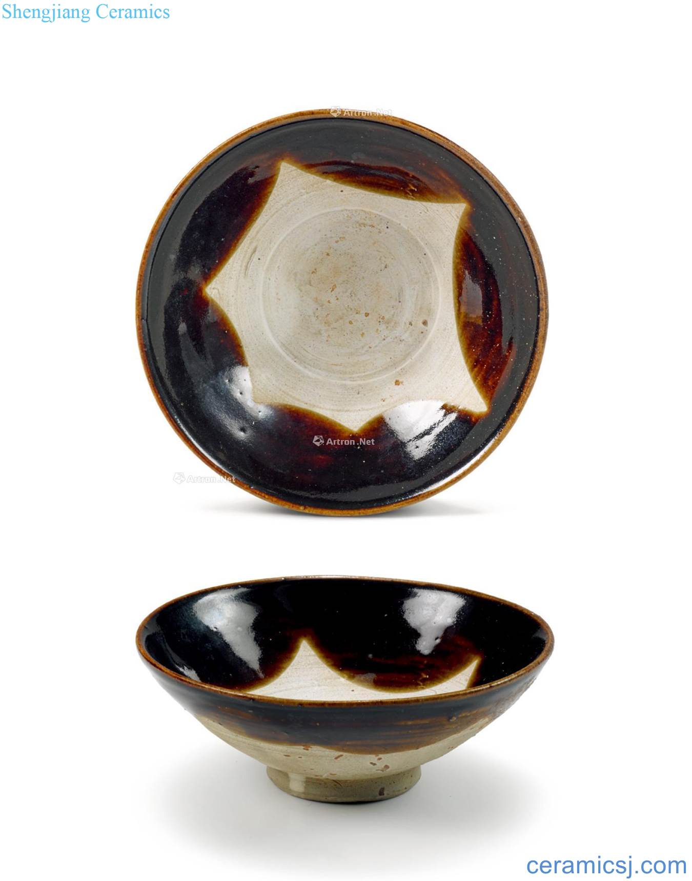 The five dynasties Yao state brown glazed bowl