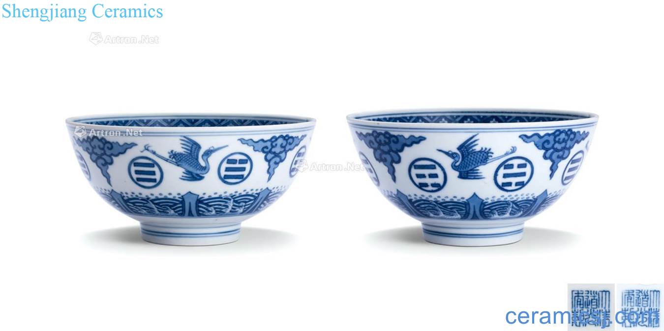 Qing daoguang Blue and white James t. c. na was published gossip green-splashed bowls (a)