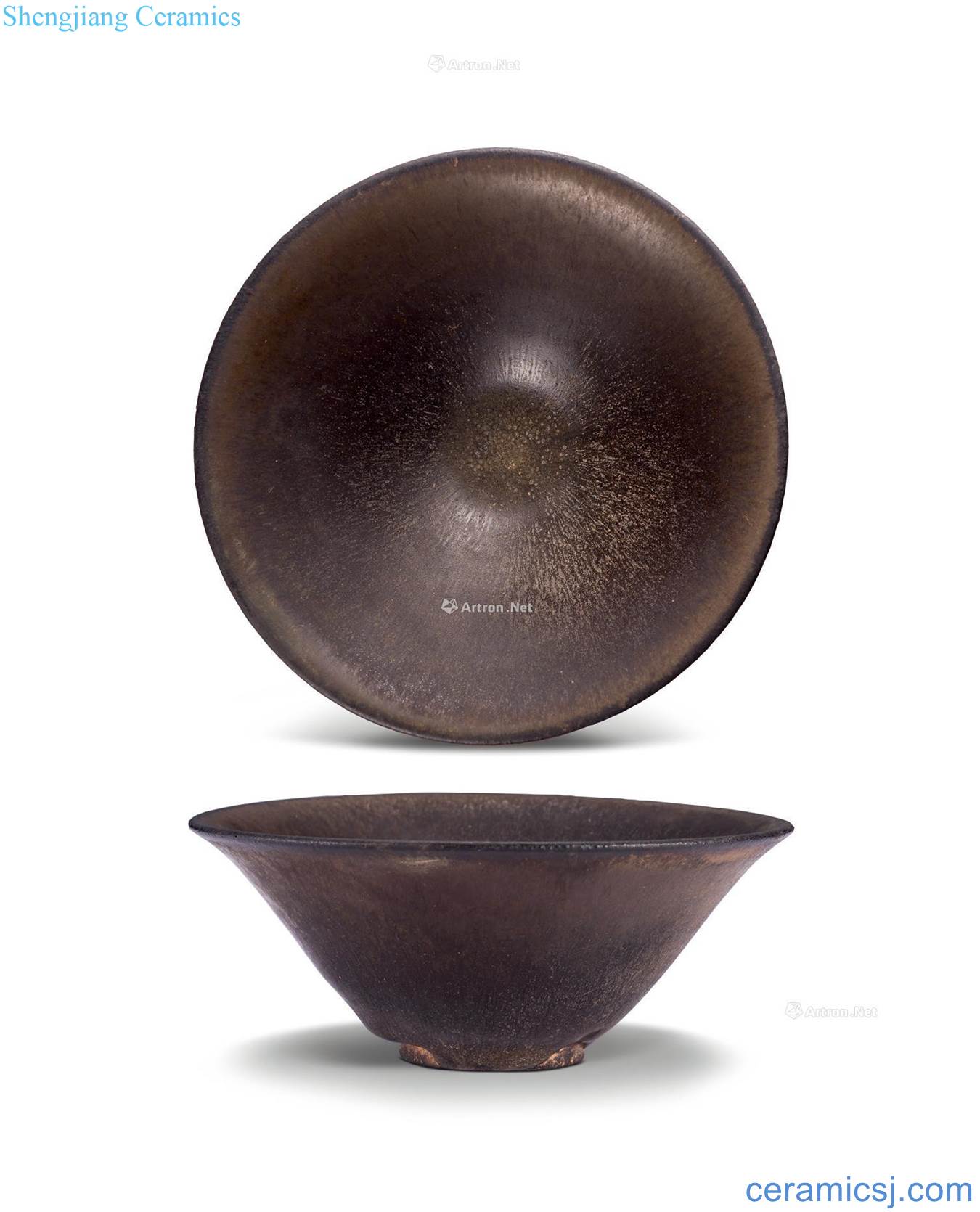 The southern song dynasty To build kilns blackish green glaze dai li type bowl