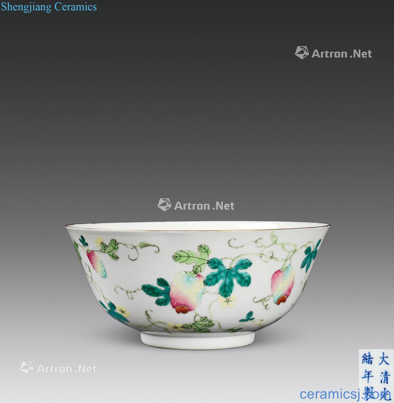 The famille rose is the flourishing of descendants of the reign of qing emperor guangxu green-splashed bowls