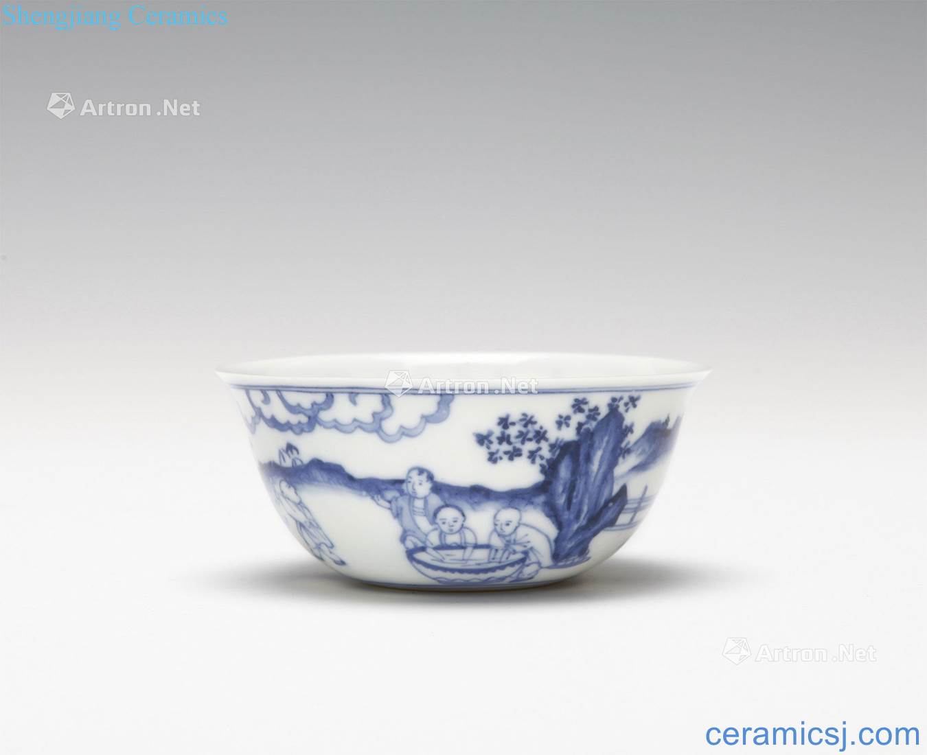 Qing dynasty blue-and-white YingXiWen small cup