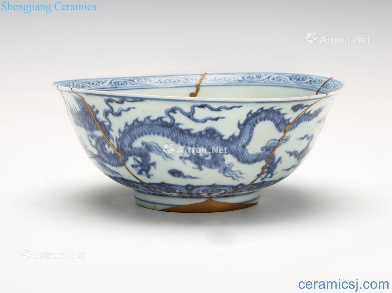 Ming xuande Blue and white YunLongWen big bowl