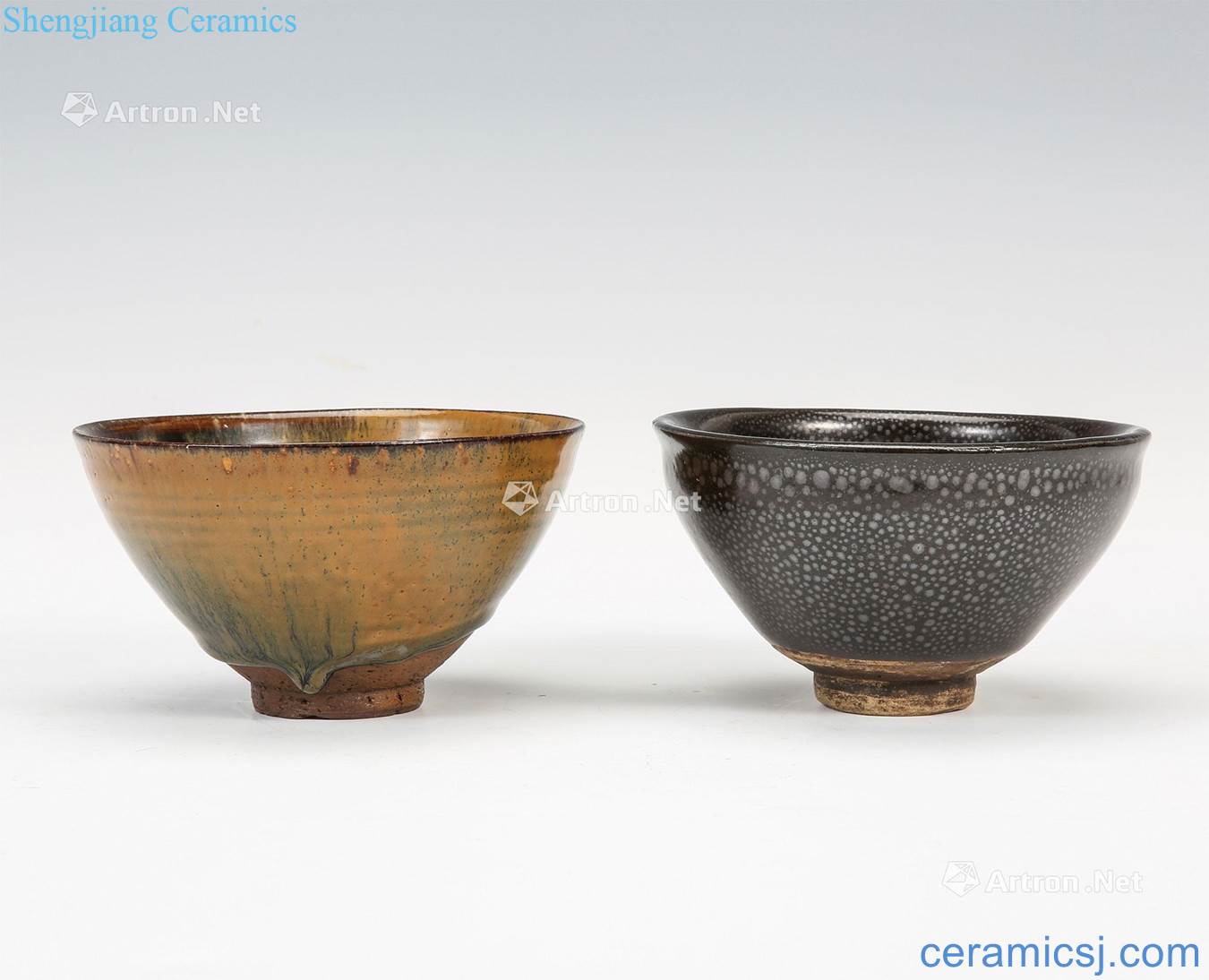 The song dynasty Yellow ・ droplets temmoku bowl bowl (2)