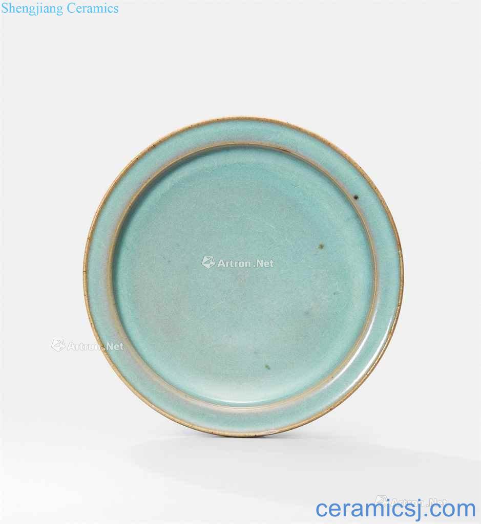 Northern song dynasty/gold Sky blue glaze masterpieces fold along the plate
