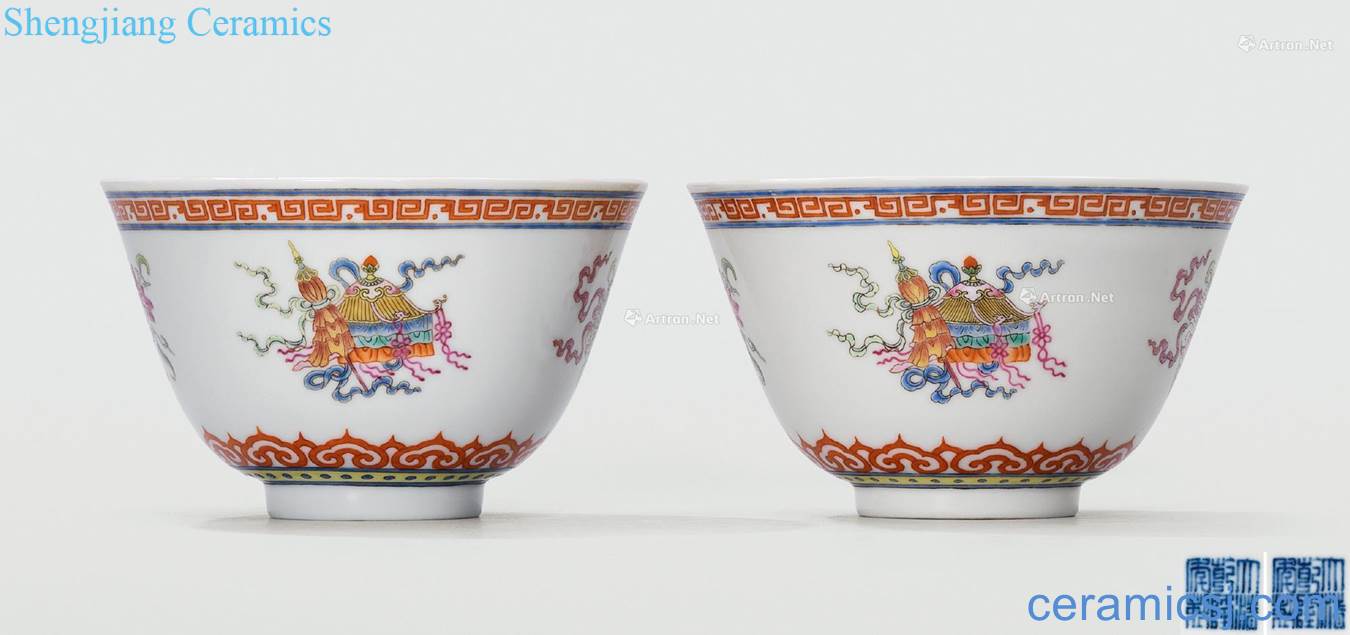 Qing qianlong pastel eight auspicious bowl (a)