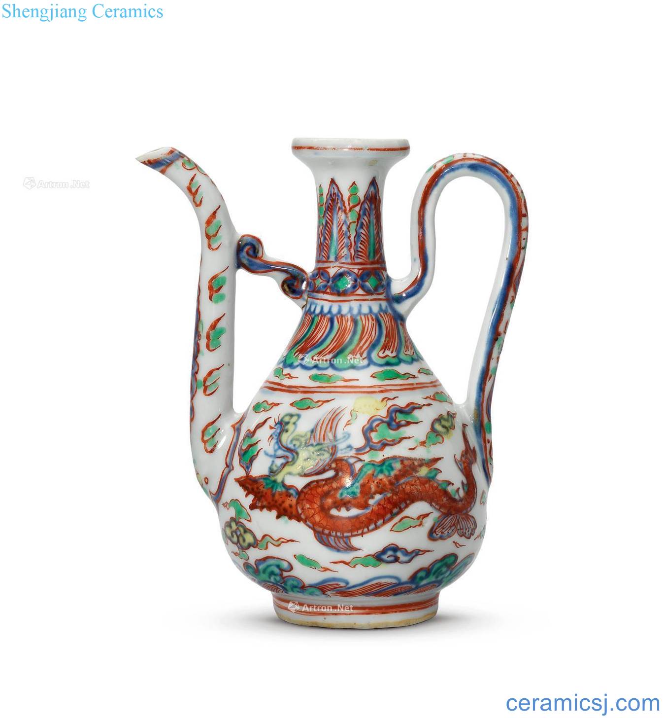 Ming in the 16th century should colorful dragon ewer