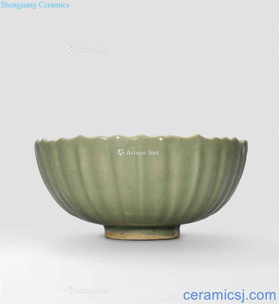Gold/yuan Green glaze masterpieces ling 盌 fancy
