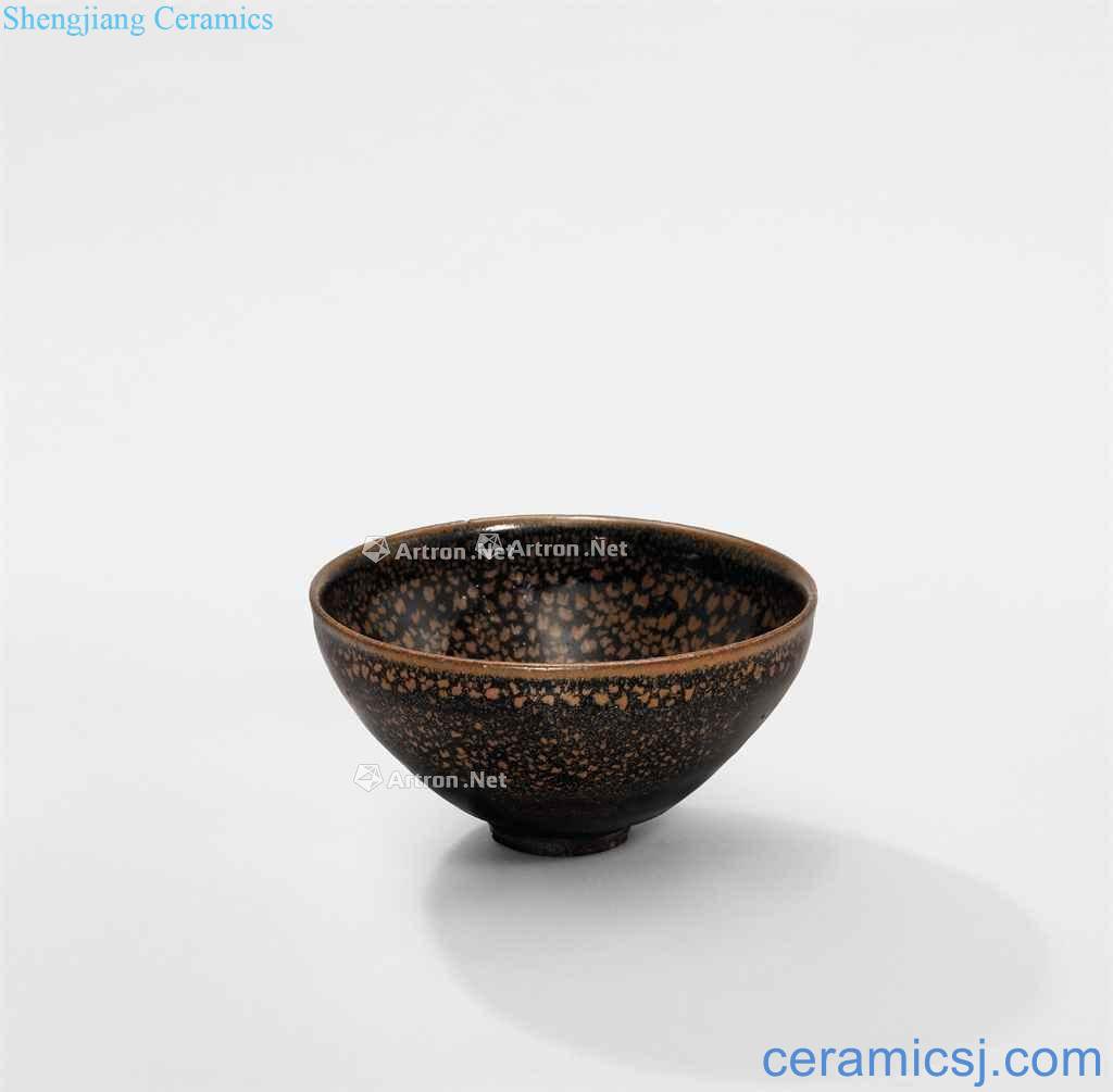 Northern song dynasty/black glaze gold small 盌 oil droplets