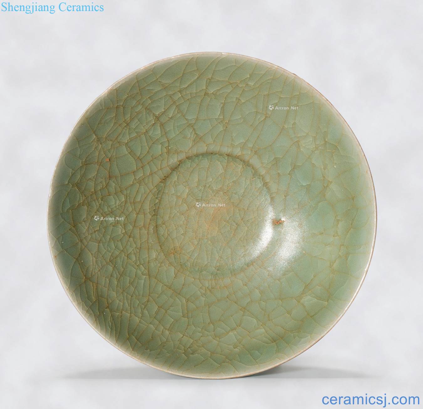 The song dynasty Longquan green glaze lotus-shaped plate