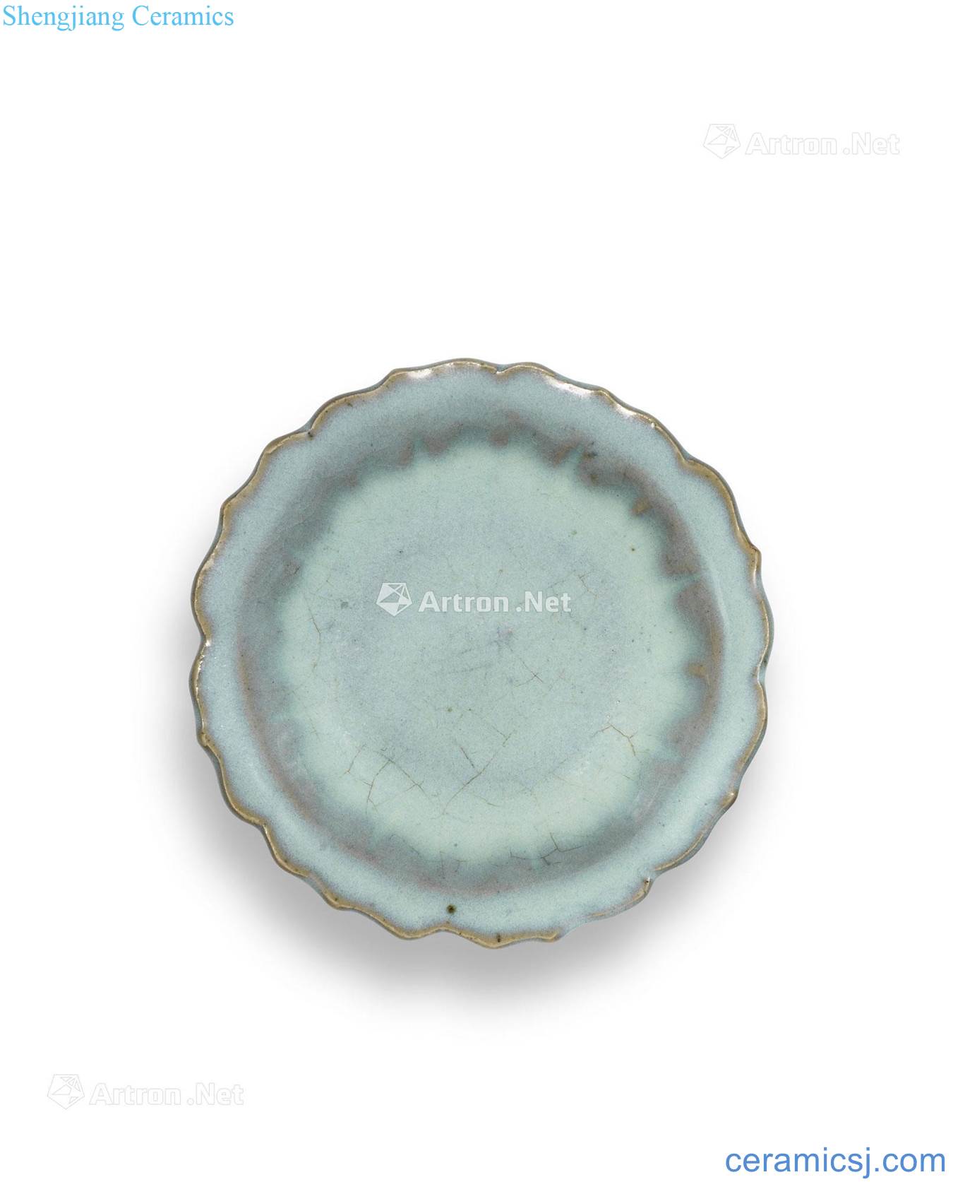 The 13th century Sky blue glaze masterpieces sunflower plate