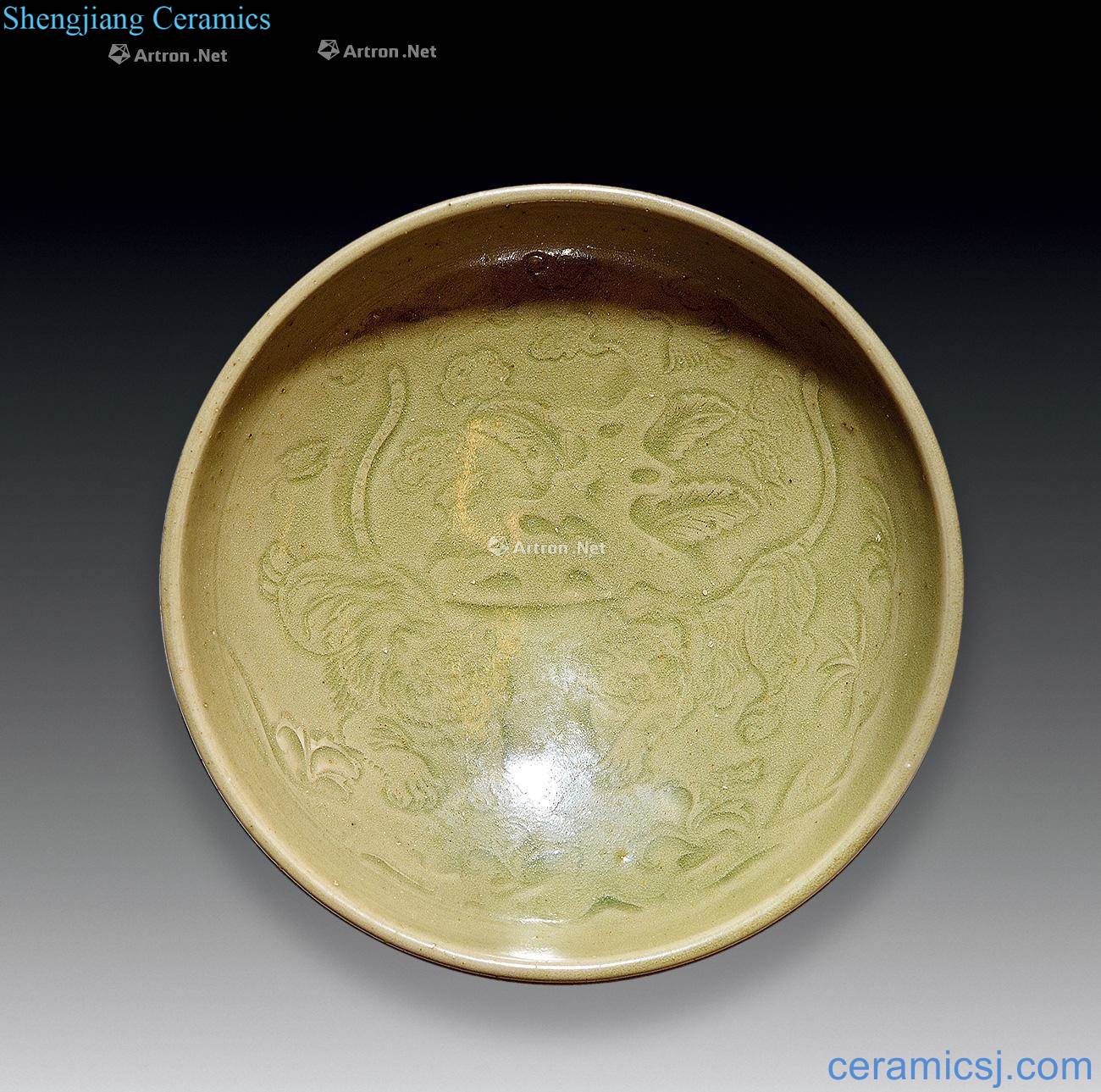 Song/gold Yao state kiln carved tiger stripes bowl