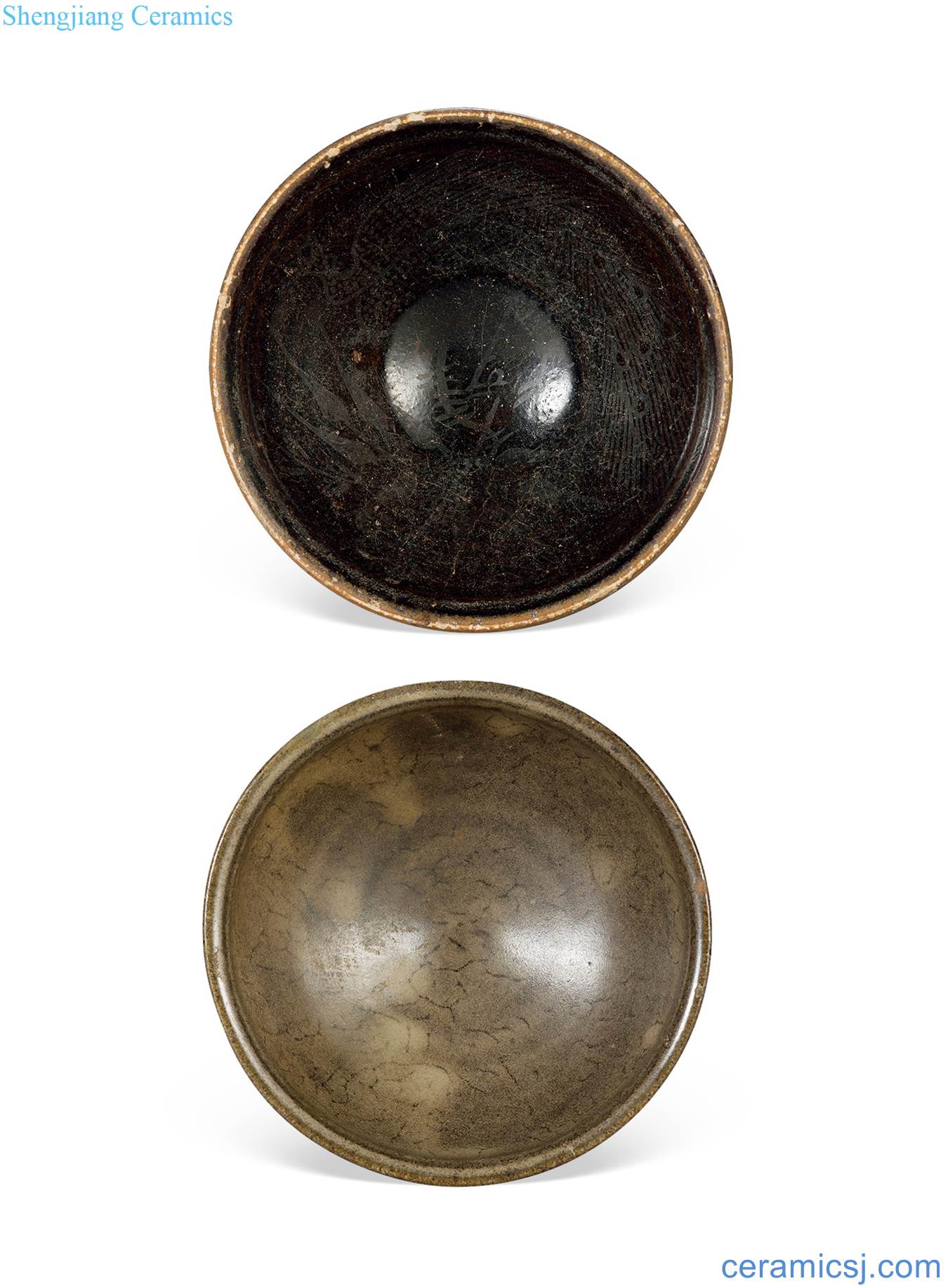 The southern song dynasty Meet Lin Ting black glazed bowl and build kilns sauce glaze bowls