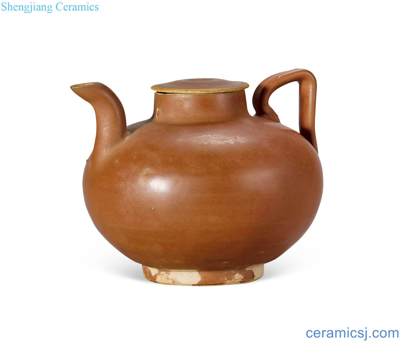 Northern song dynasty yao state kiln persimmon red glaze ewer