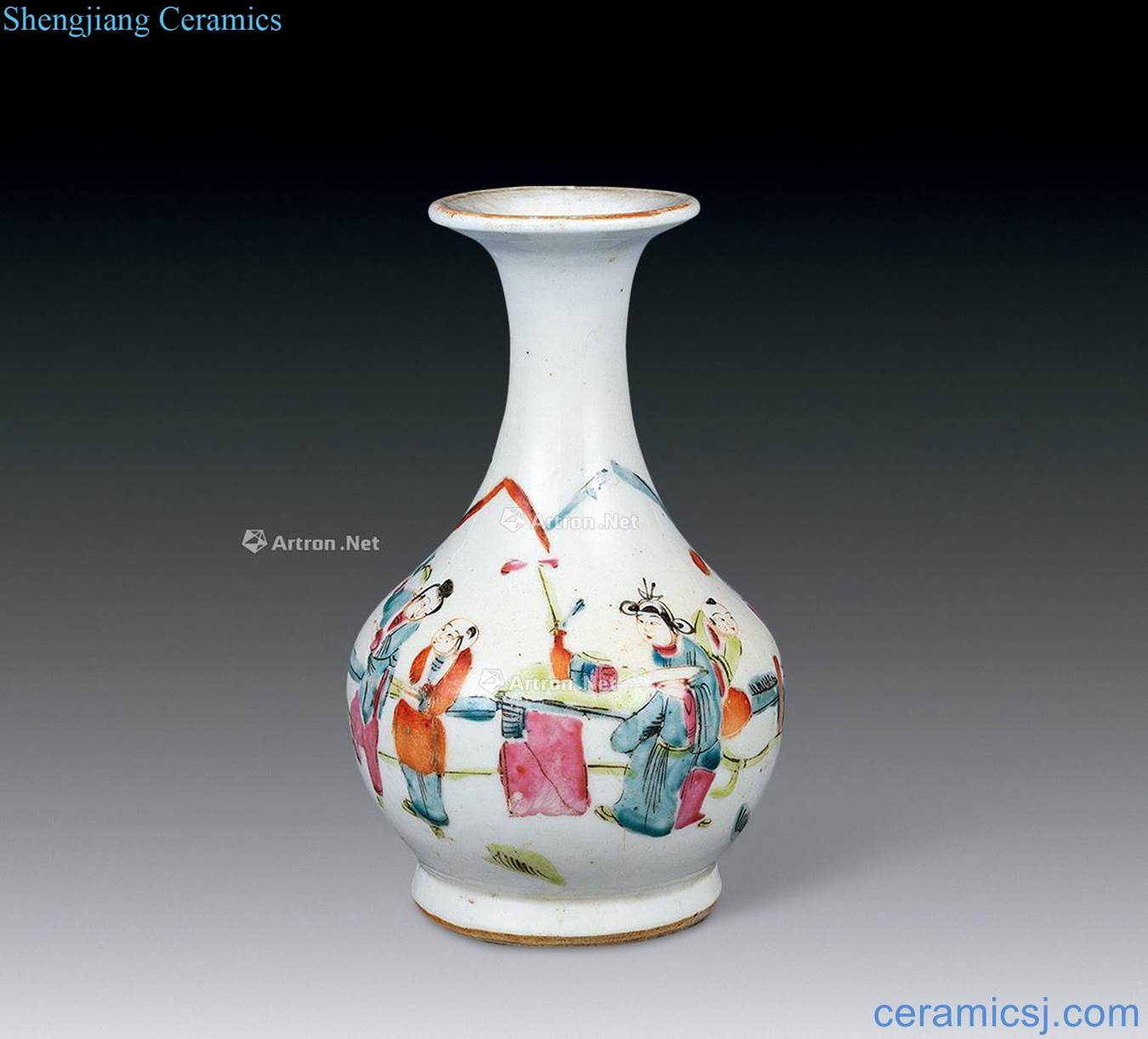 The late qing dynasty character pastel small bottle