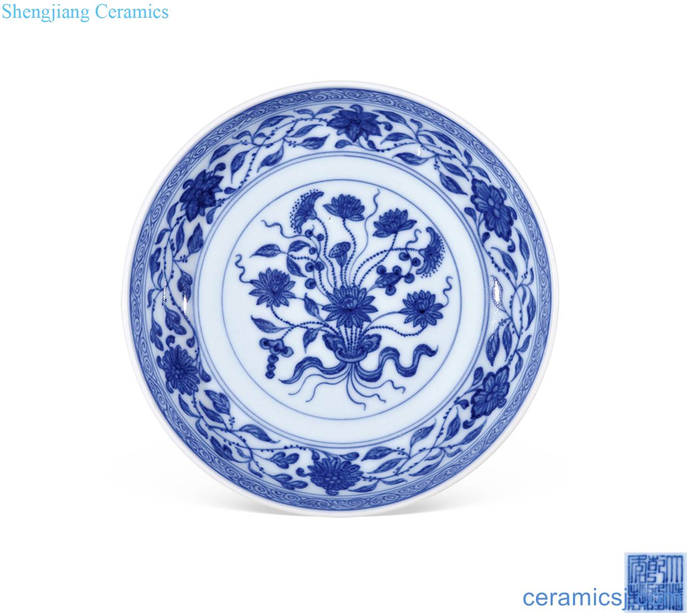 Qing qianlong Blue on a tray