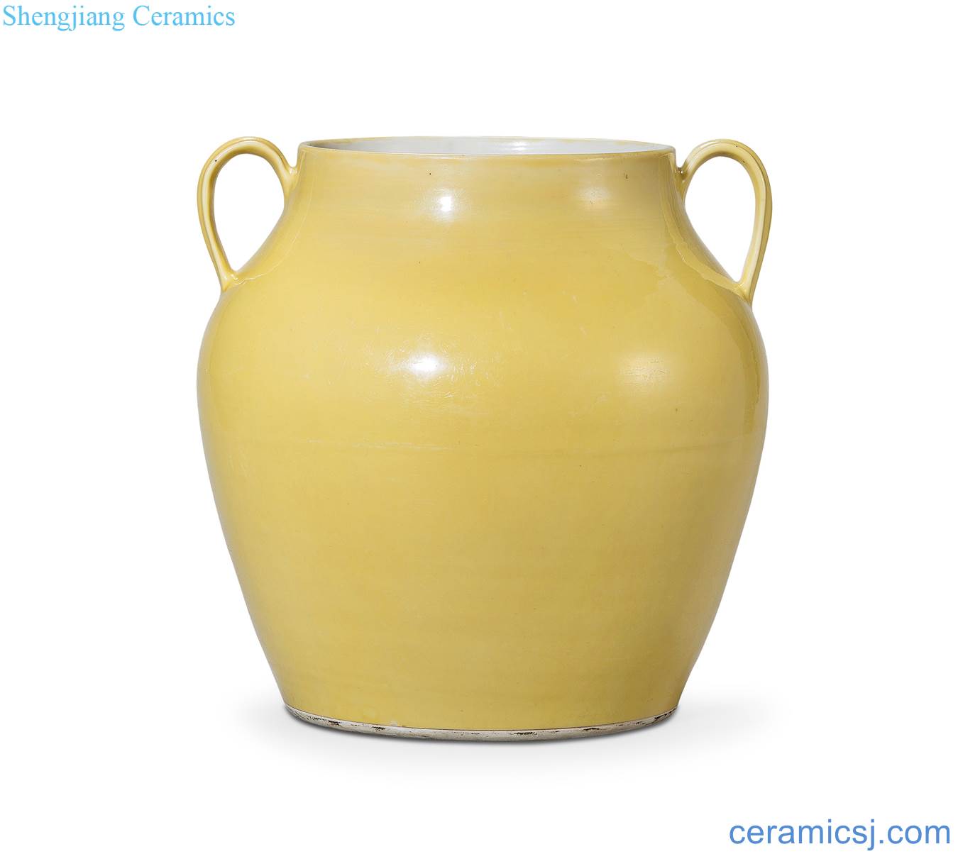 The late Ming dynasty Yellow glazed pot