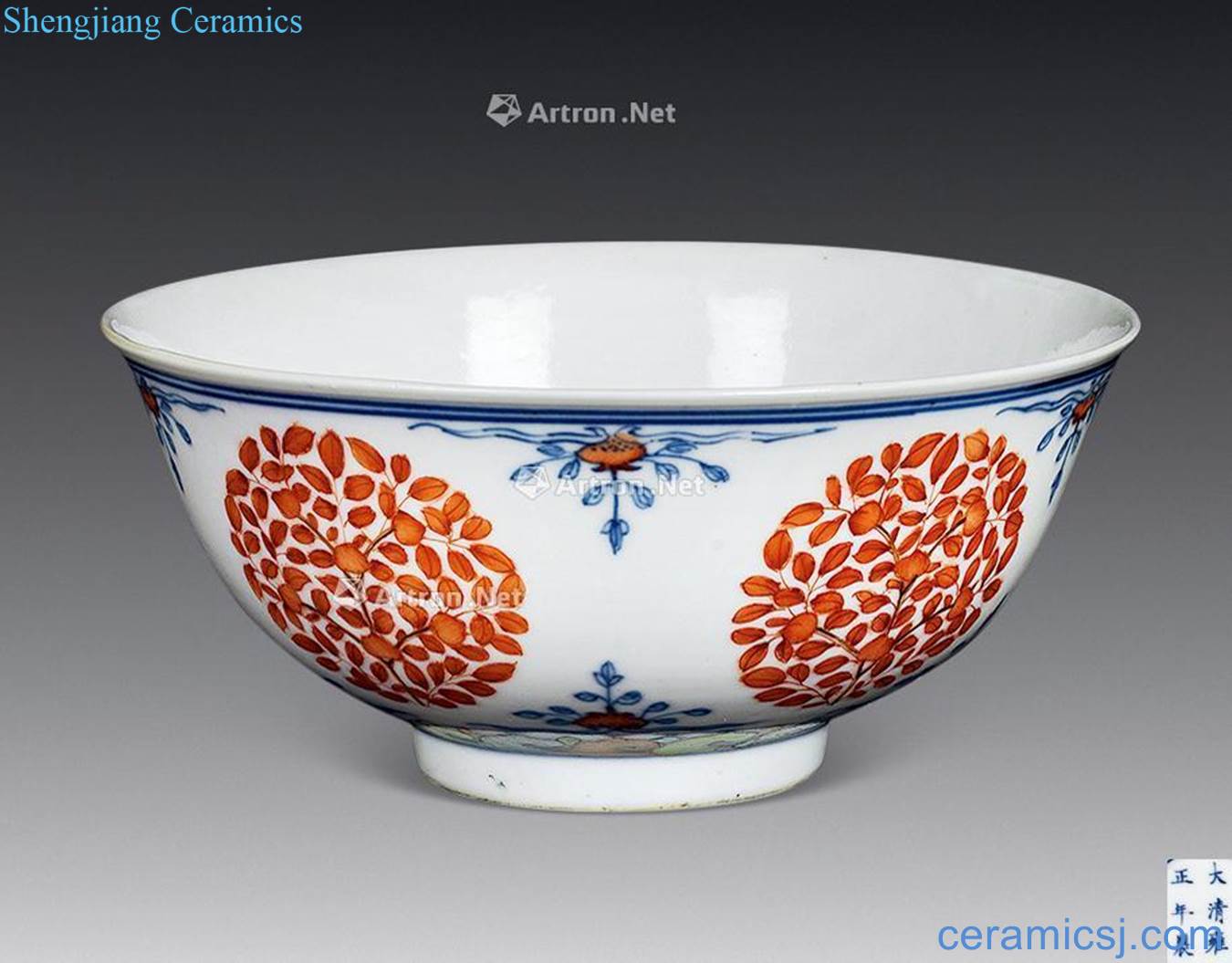 Qing bucket CaiTuan orchards green-splashed bowls