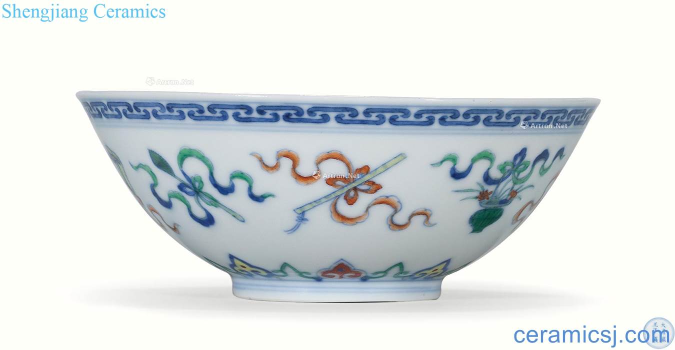 Qing yongzheng kiln Color dark fights the eight immortals bowl