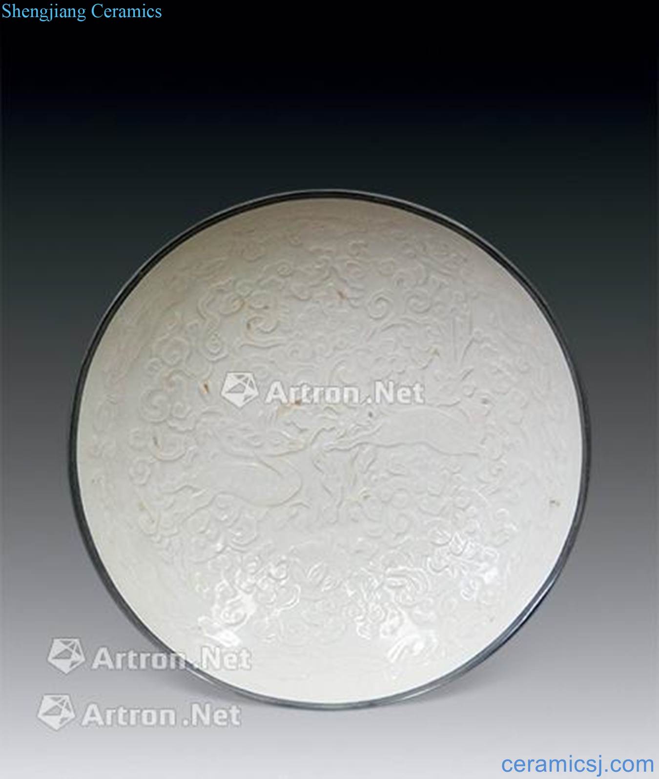 The song dynasty kiln silver edge grain flower disc
