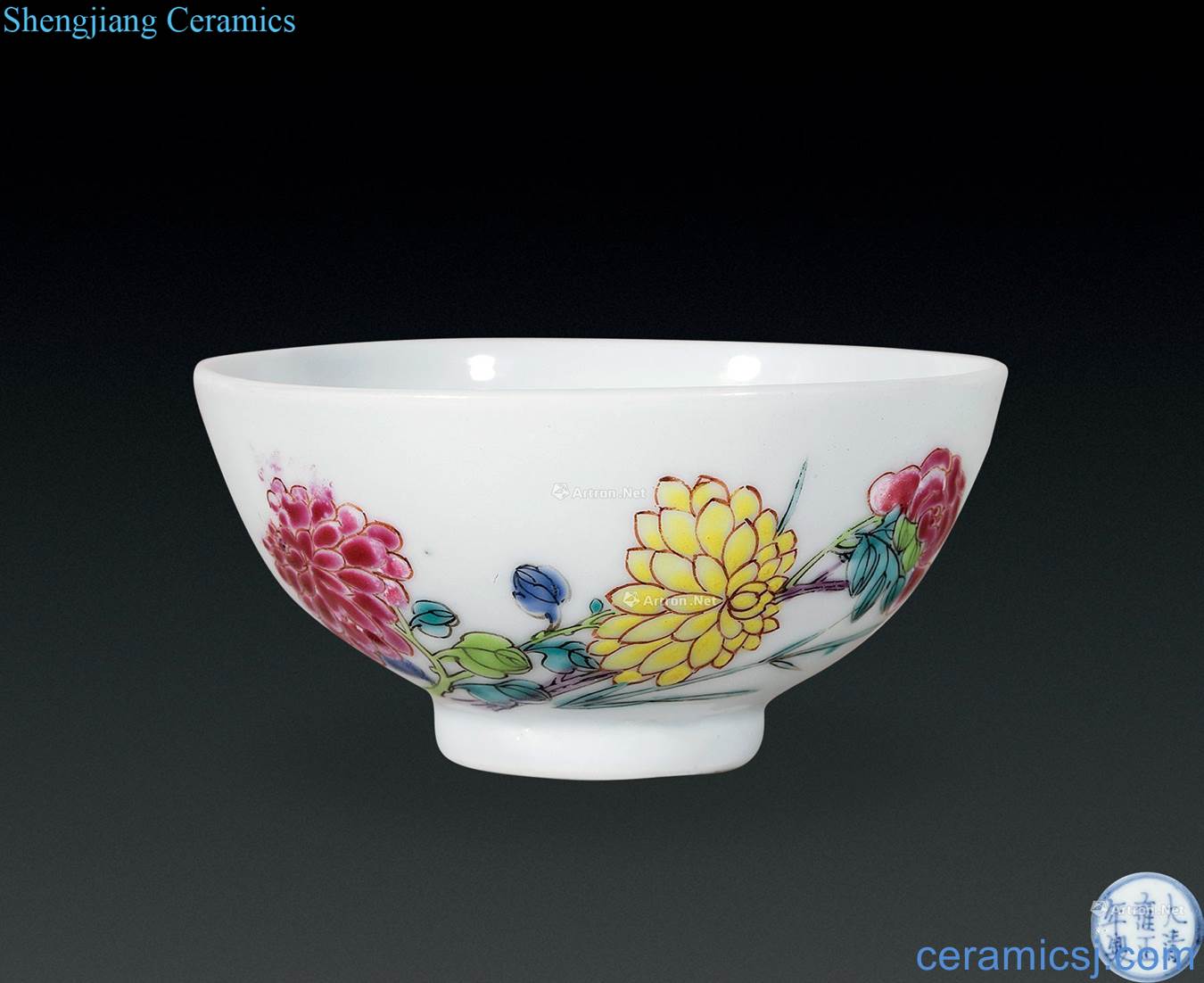 Yong zheng famille rose recent small cup