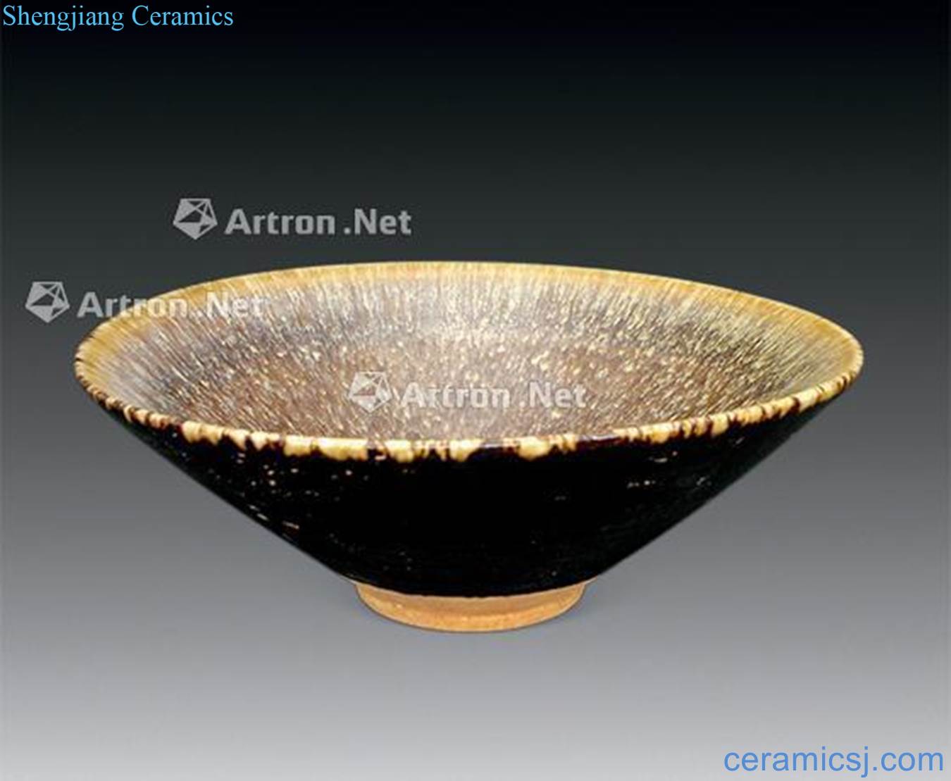 The song dynasty jizhou kiln kiln variegation hat to bowl