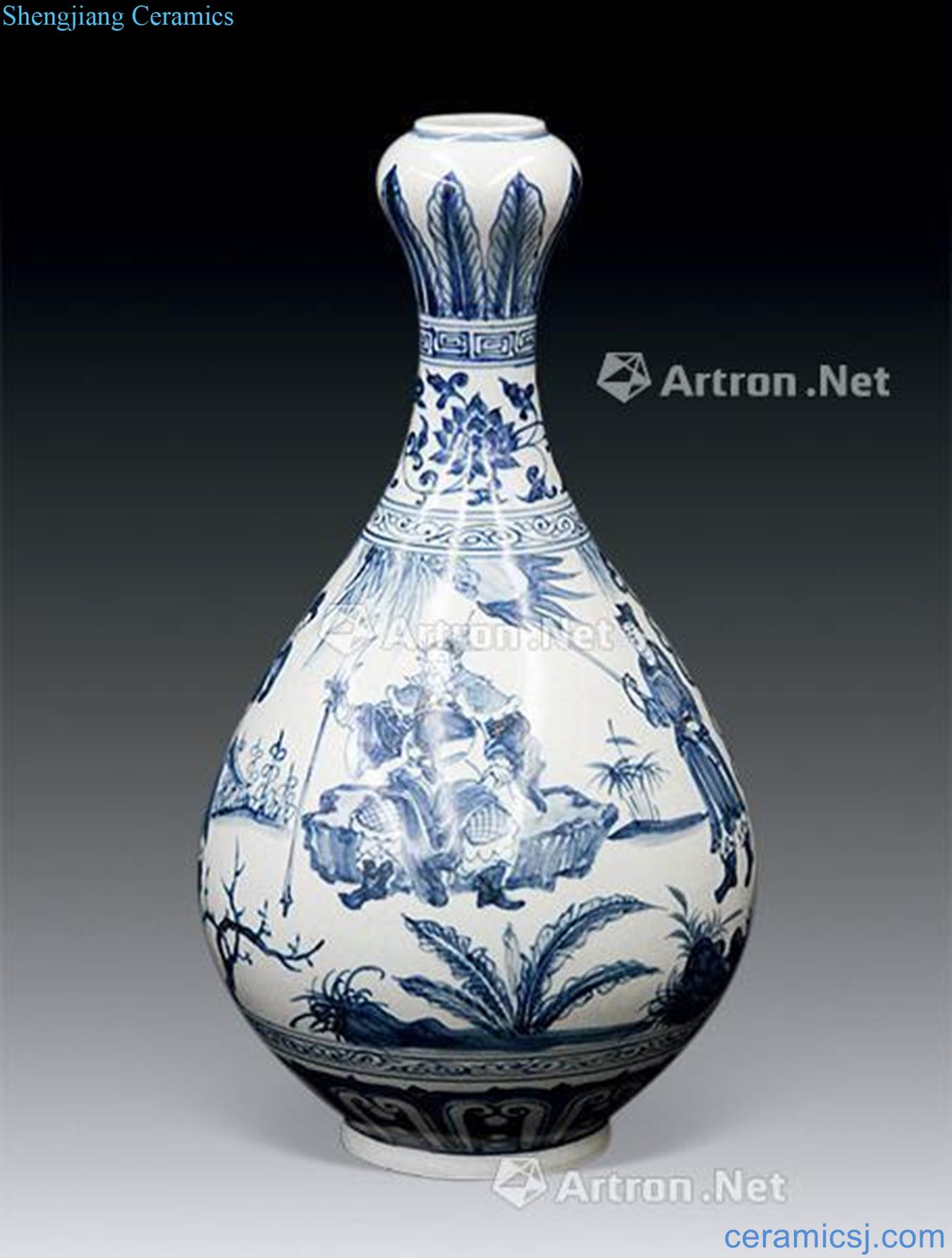Stories of Ming xuande blue bottles of garlic