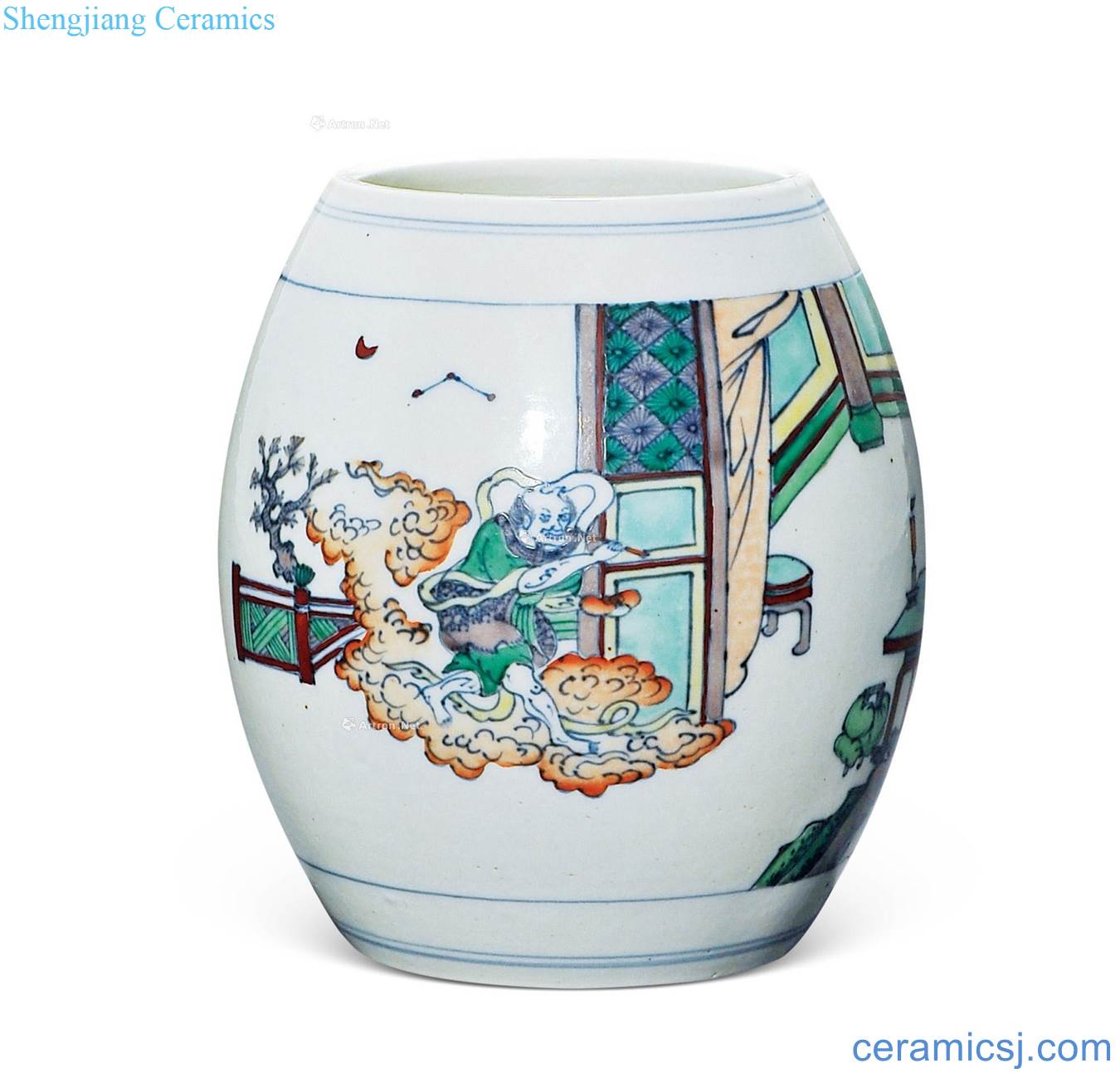 The qing emperor kangxi bucket "kuixing bucket" olive