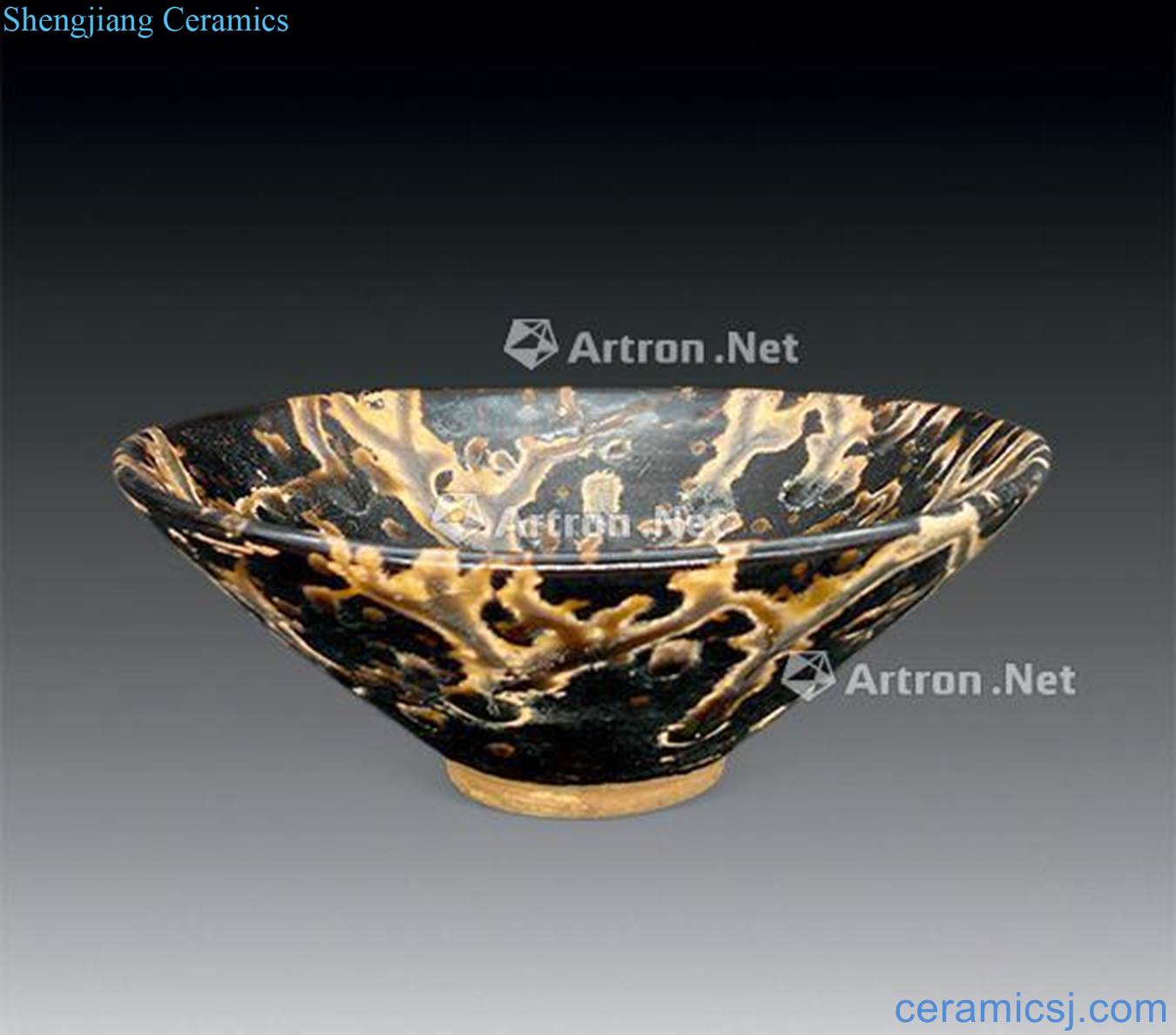 The song dynasty jizhou kiln kiln flower glaze bowls