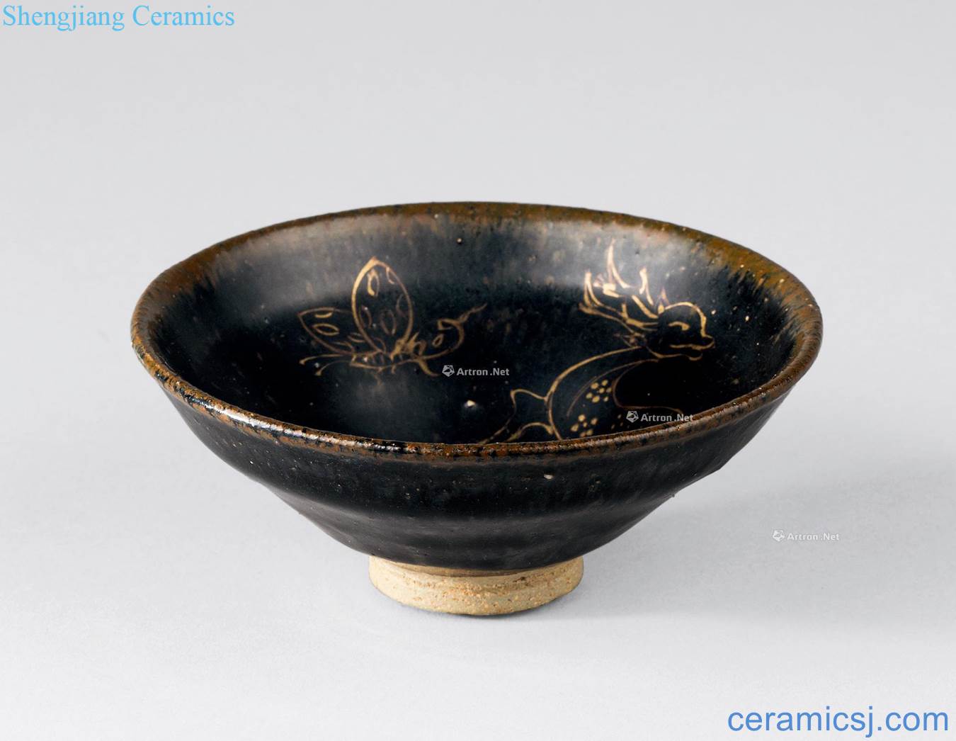 Song dynasty (960-1279), the colour deer lines temmoku bowl