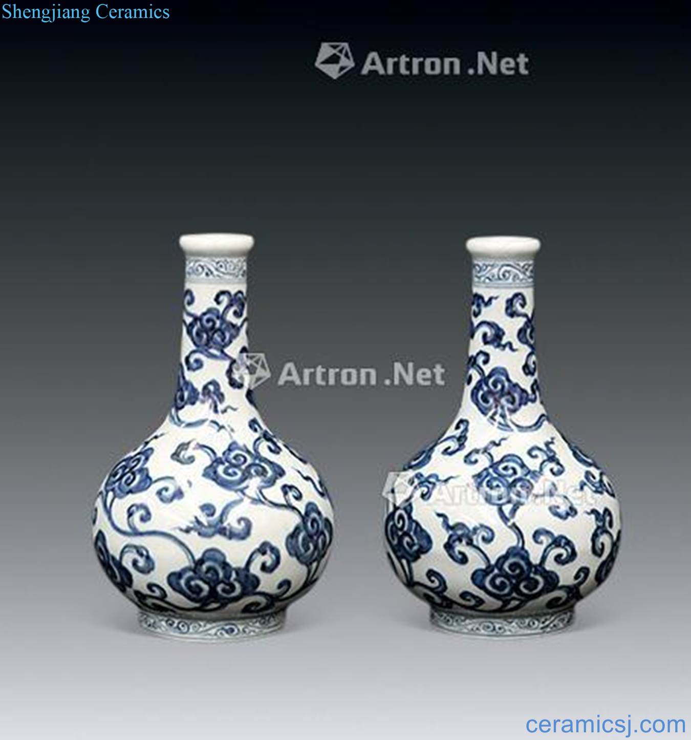 Ming xuande Blue and white flower tree (a)