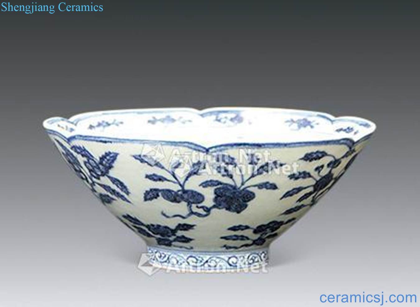Ming xuande Blue and white flower hat to bowl