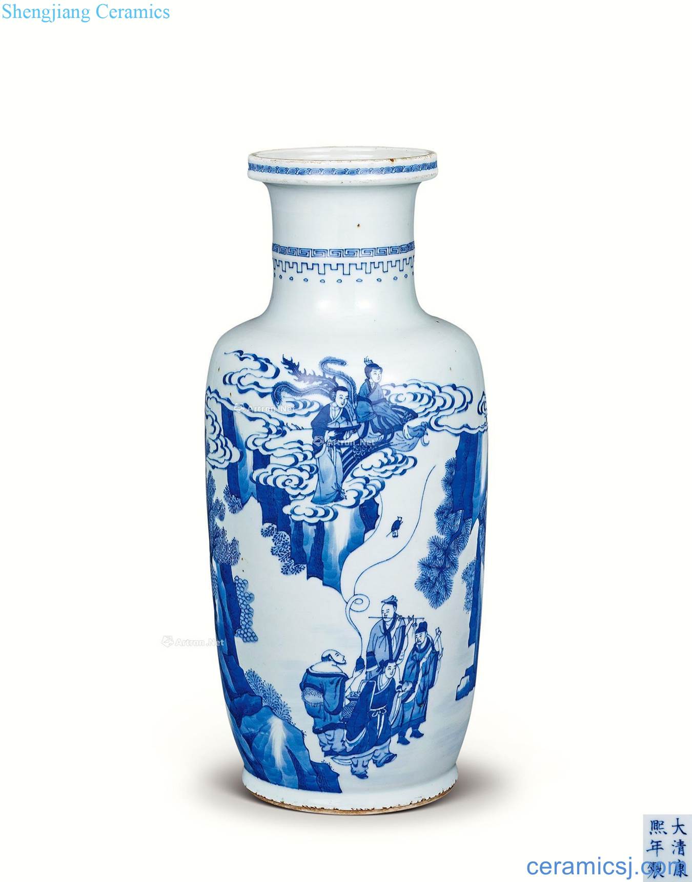 In the qing dynasty Blue and white 'birthday
