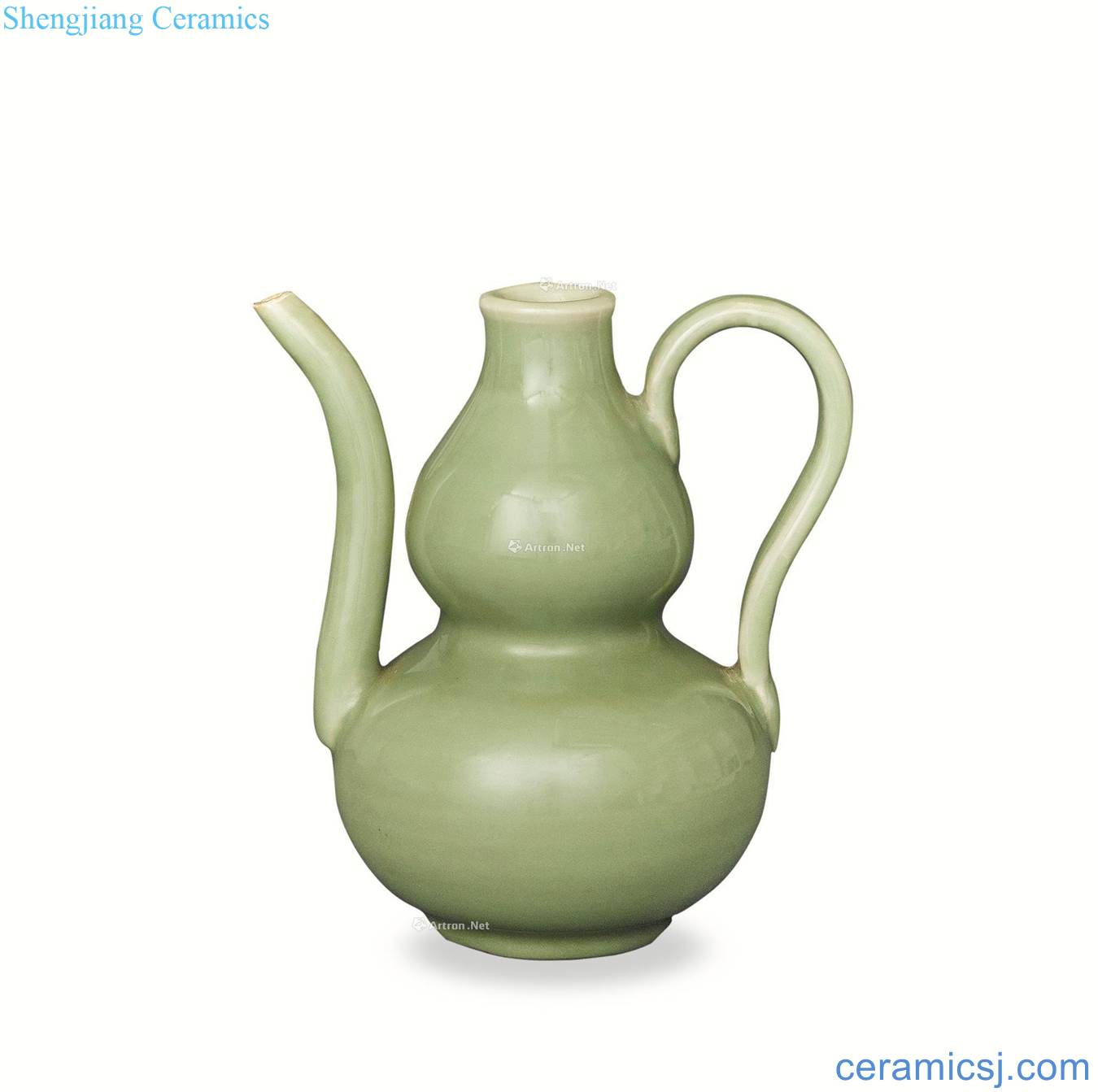 The song dynasty Longquan glaze gourd shape ewer