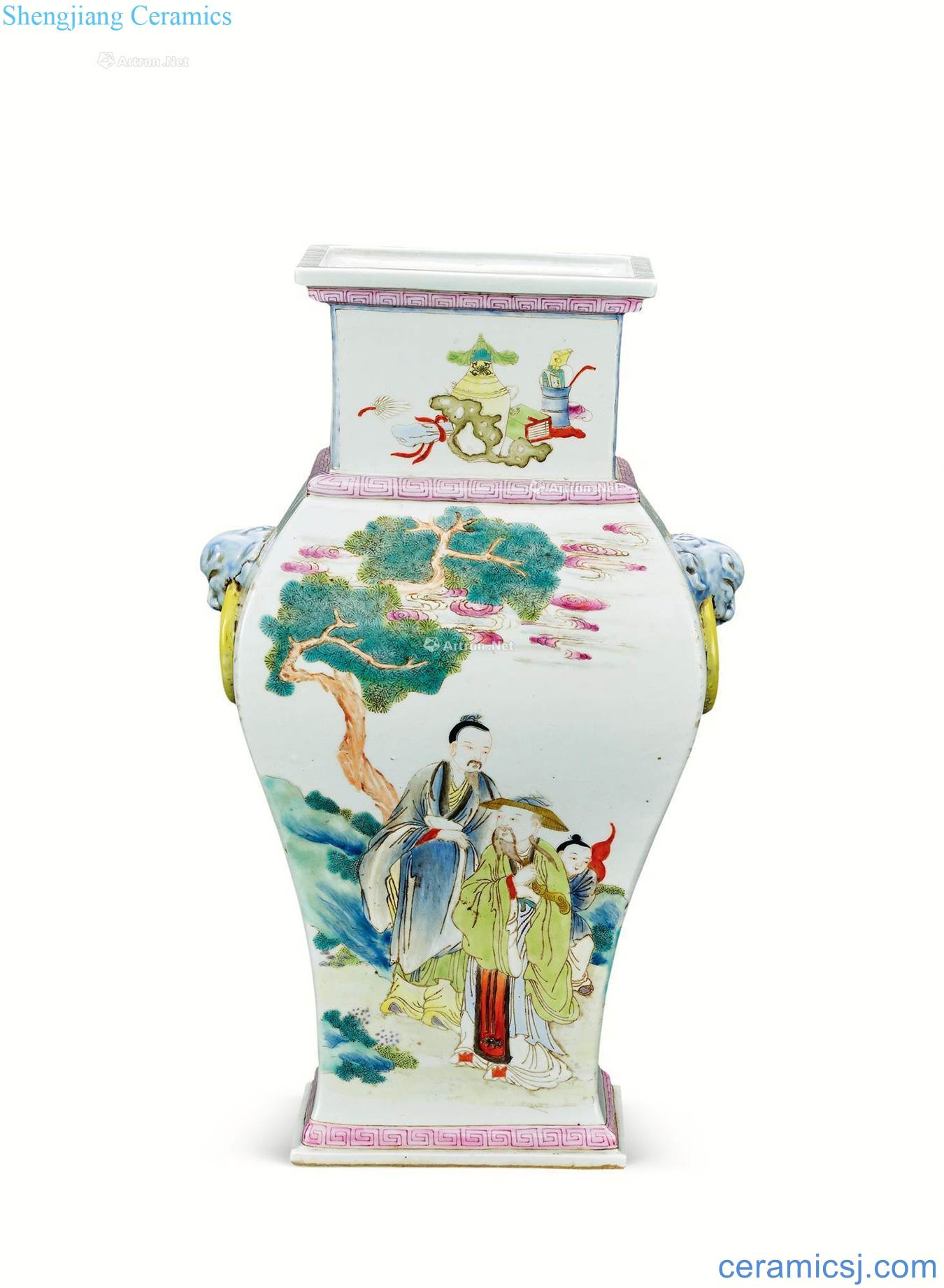 In the qing dynasty double pave the first bottle of pastel story characters