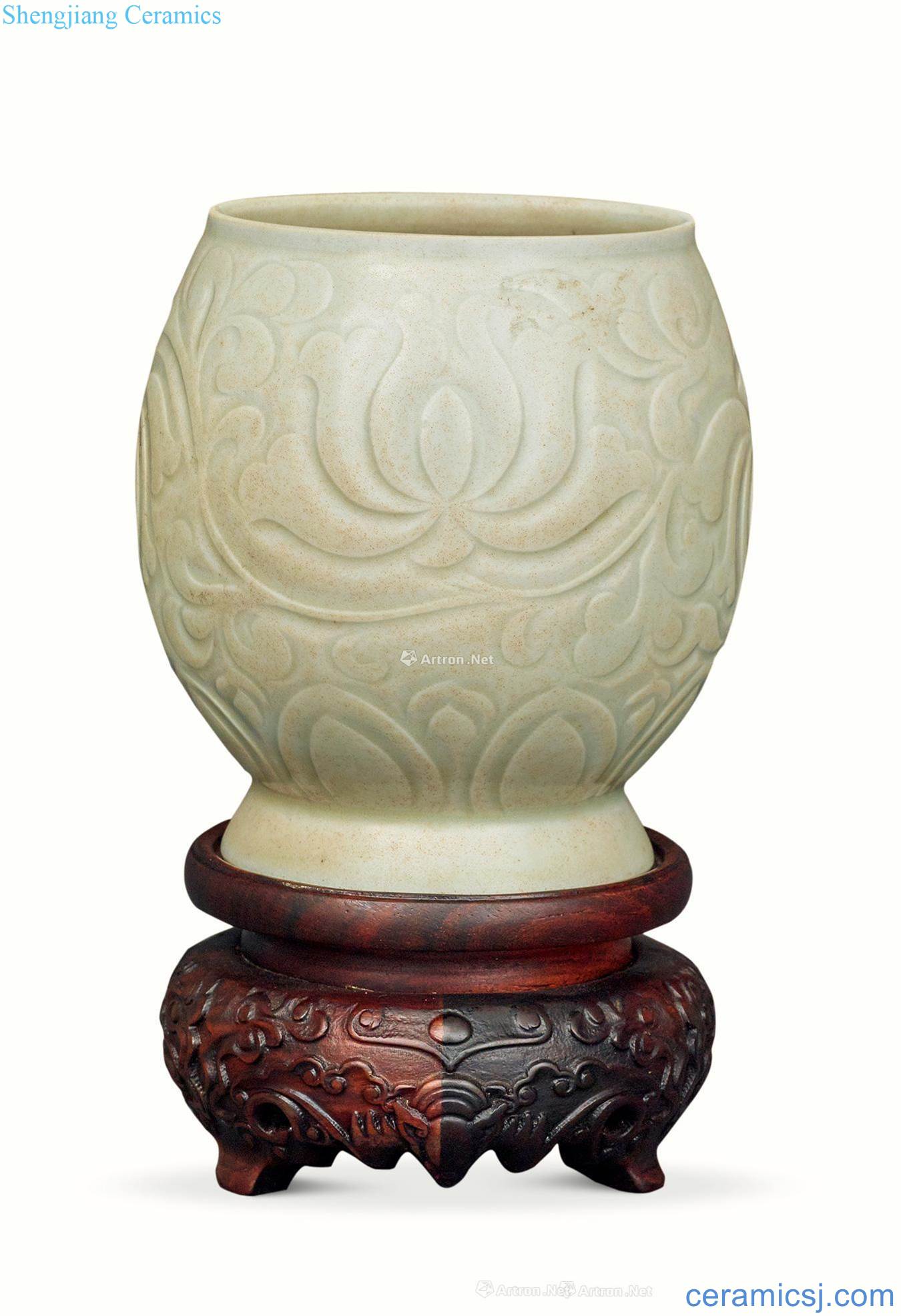 The song dynasty shadow green decorative pattern cylinder even rosewood