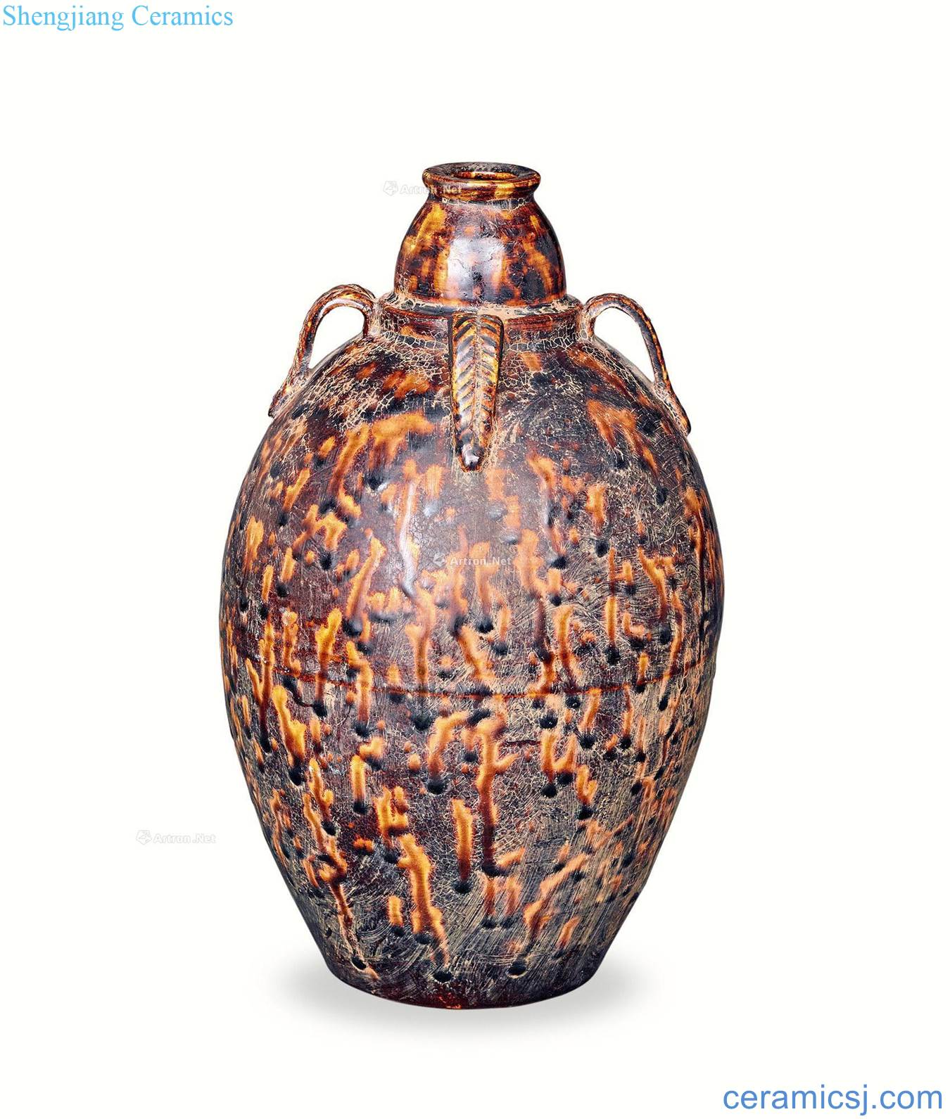 Song dynasty magnetic state kiln is hawksbill glaze three bottles