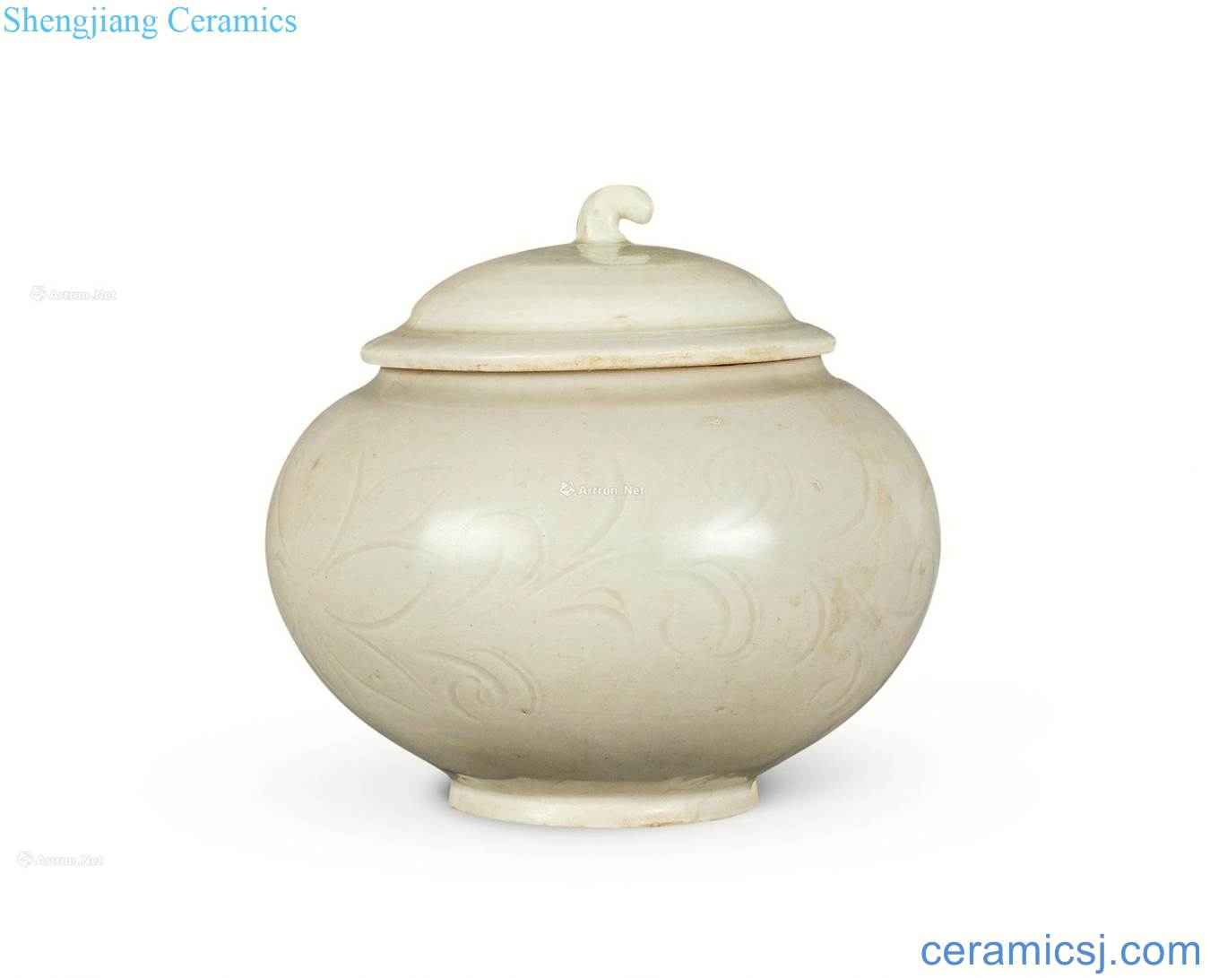 Song dynasty kiln carved flowers lines cover tank