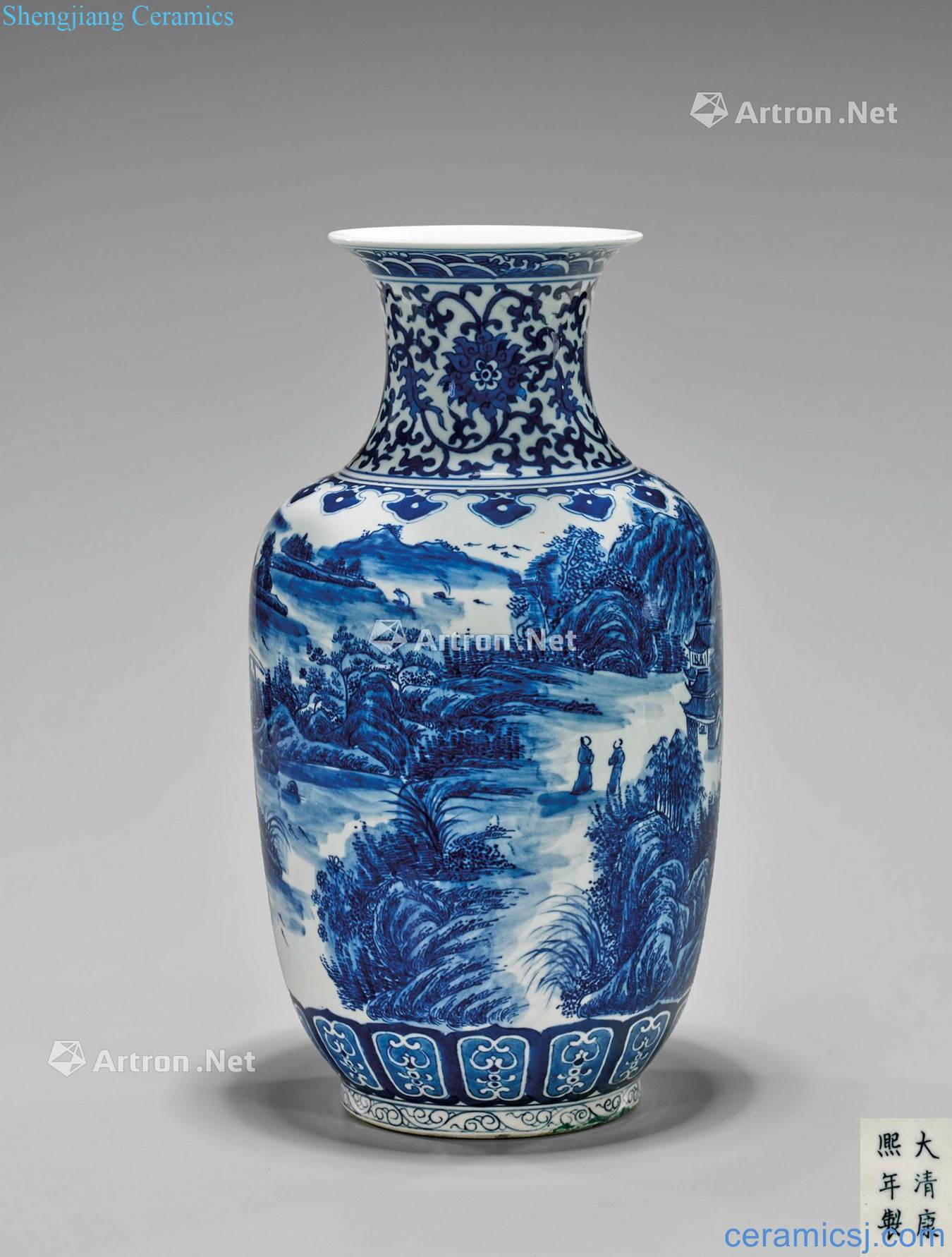 Kangxi style blue and white porcelain