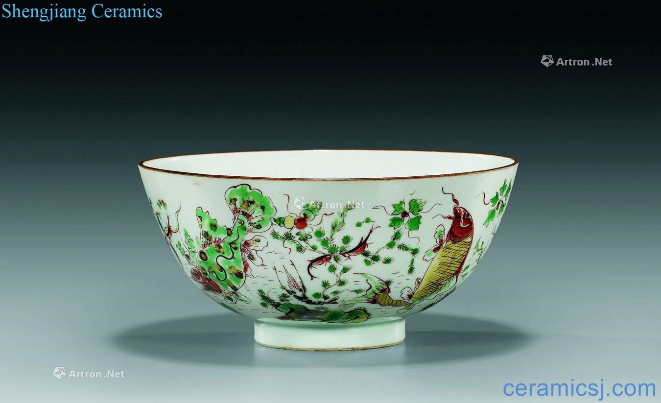In the 17th century coloured enamel bowls