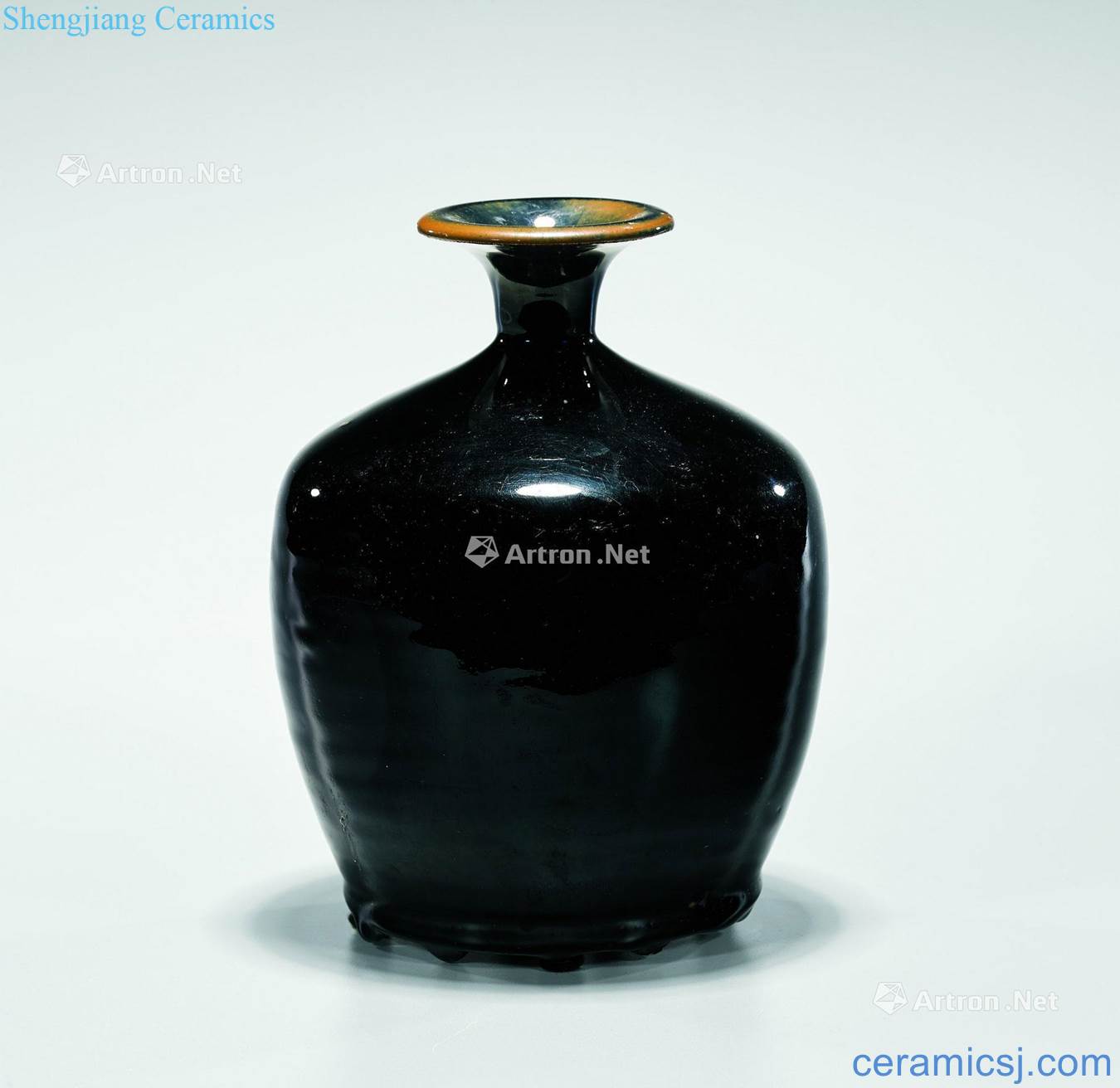 Jin dynasty Henan black glaze bottle