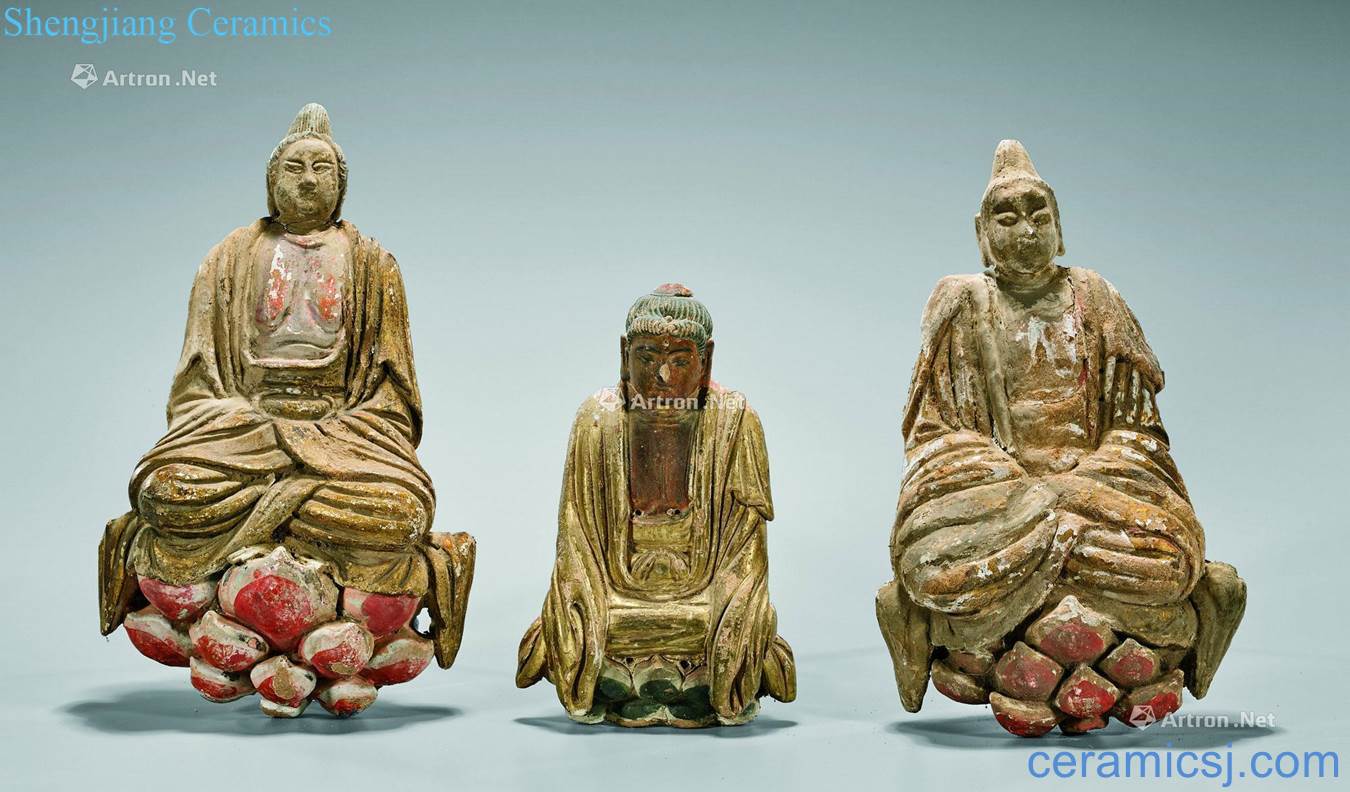 Ming dynasty die three clay statues