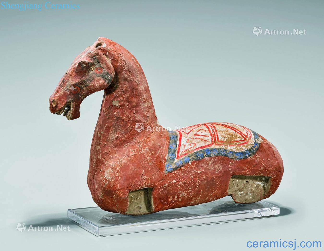 The han dynasty pottery horse