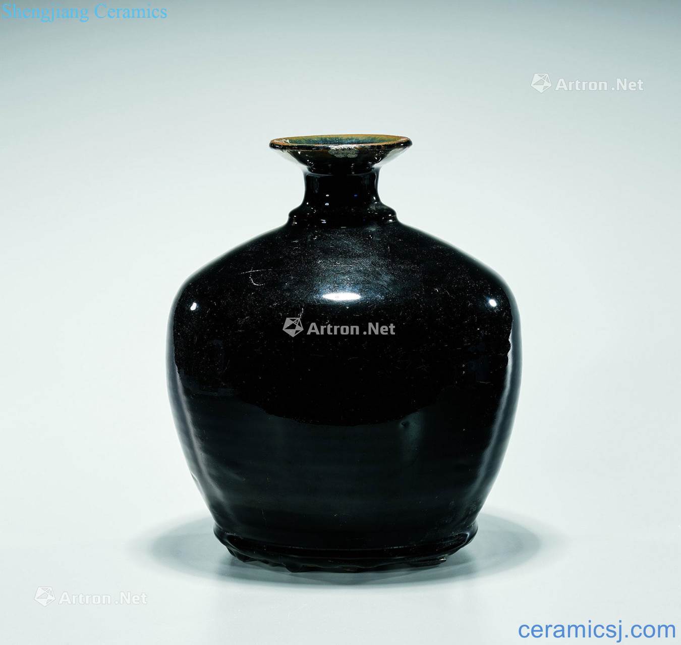 The song dynasty and jin dynasty Henan black glaze bottle