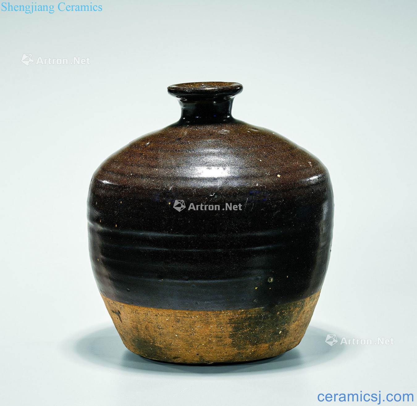 The jin or the yuan dynasty Brown glaze stone bottle