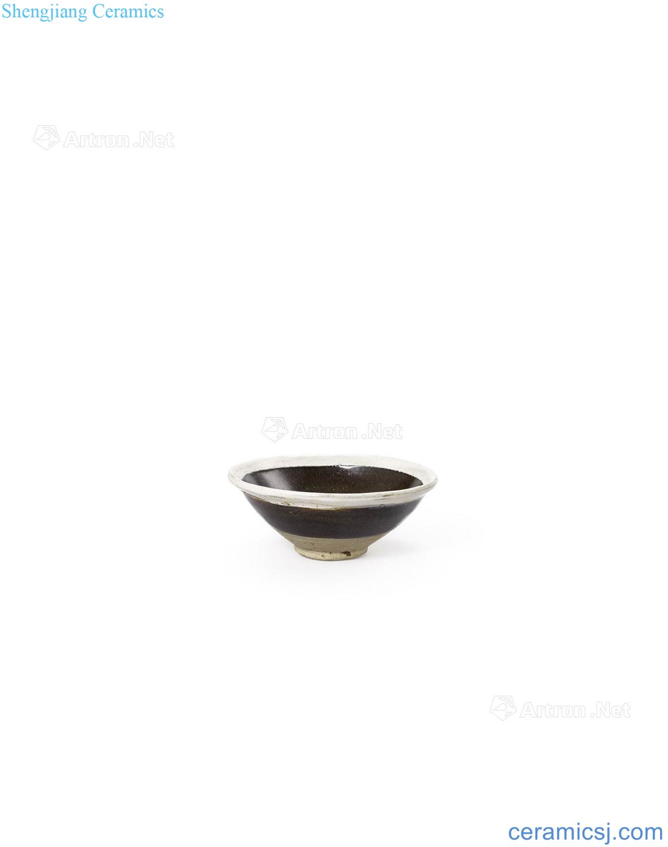 Jin magnetic state kiln white round black glazed hat to light