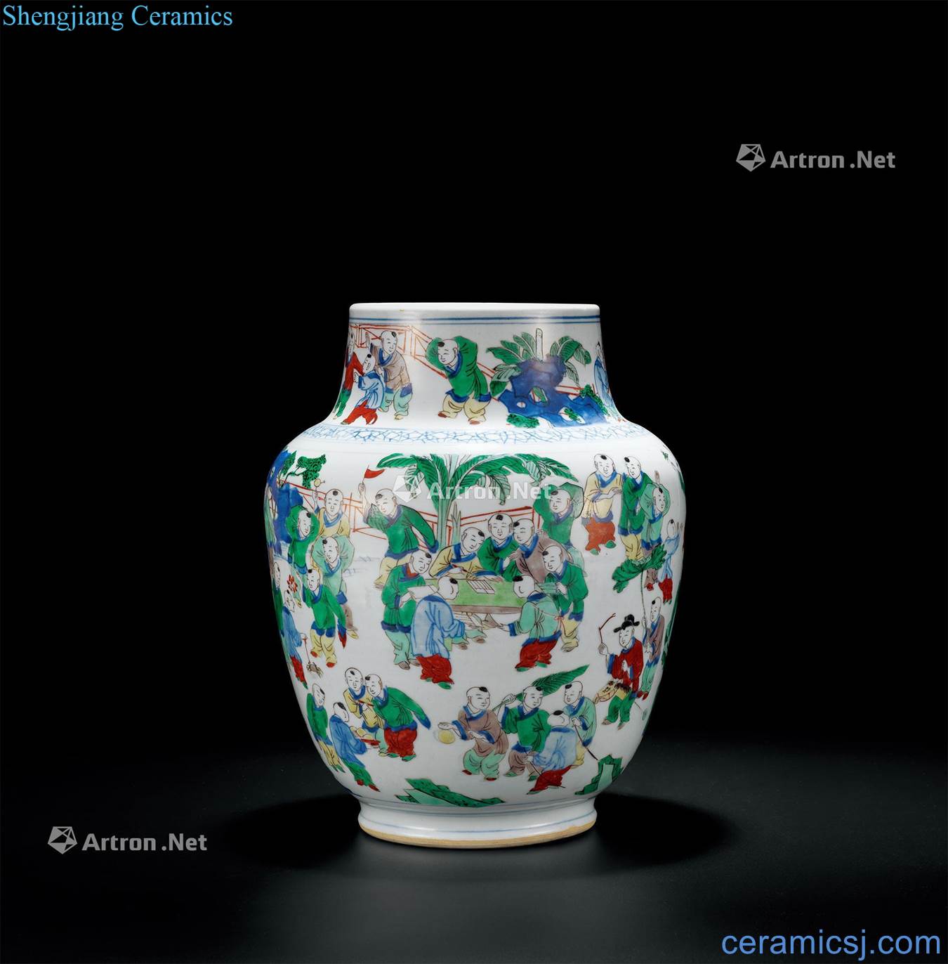 The late Ming dynasty Colorful ZiWen cans